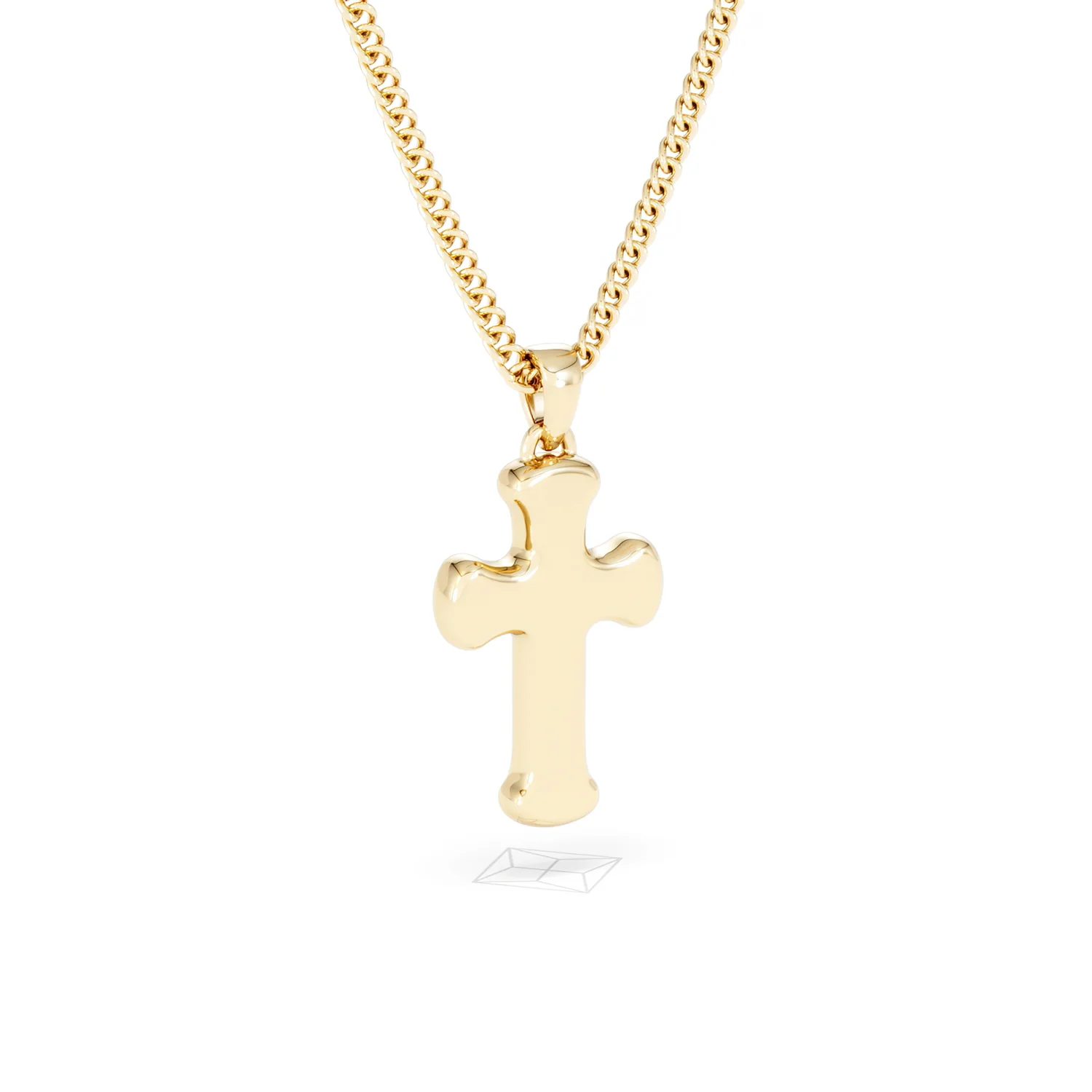 Men’s 0.15ct Lab Grown Diamond Cross Pendant Necklace in 18K Gold Vermeil - Image 54
