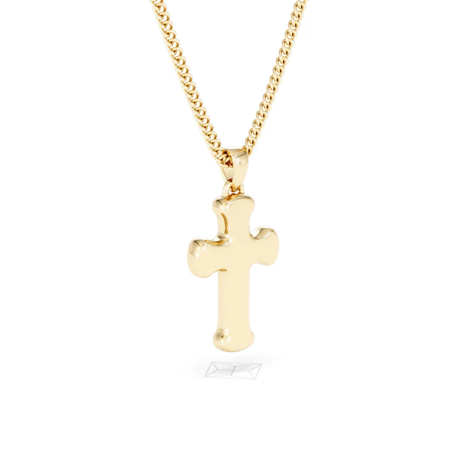 Men’s 0.15ct Lab Grown Diamond Cross Pendant Necklace in 18K Gold Vermeil - Image 56