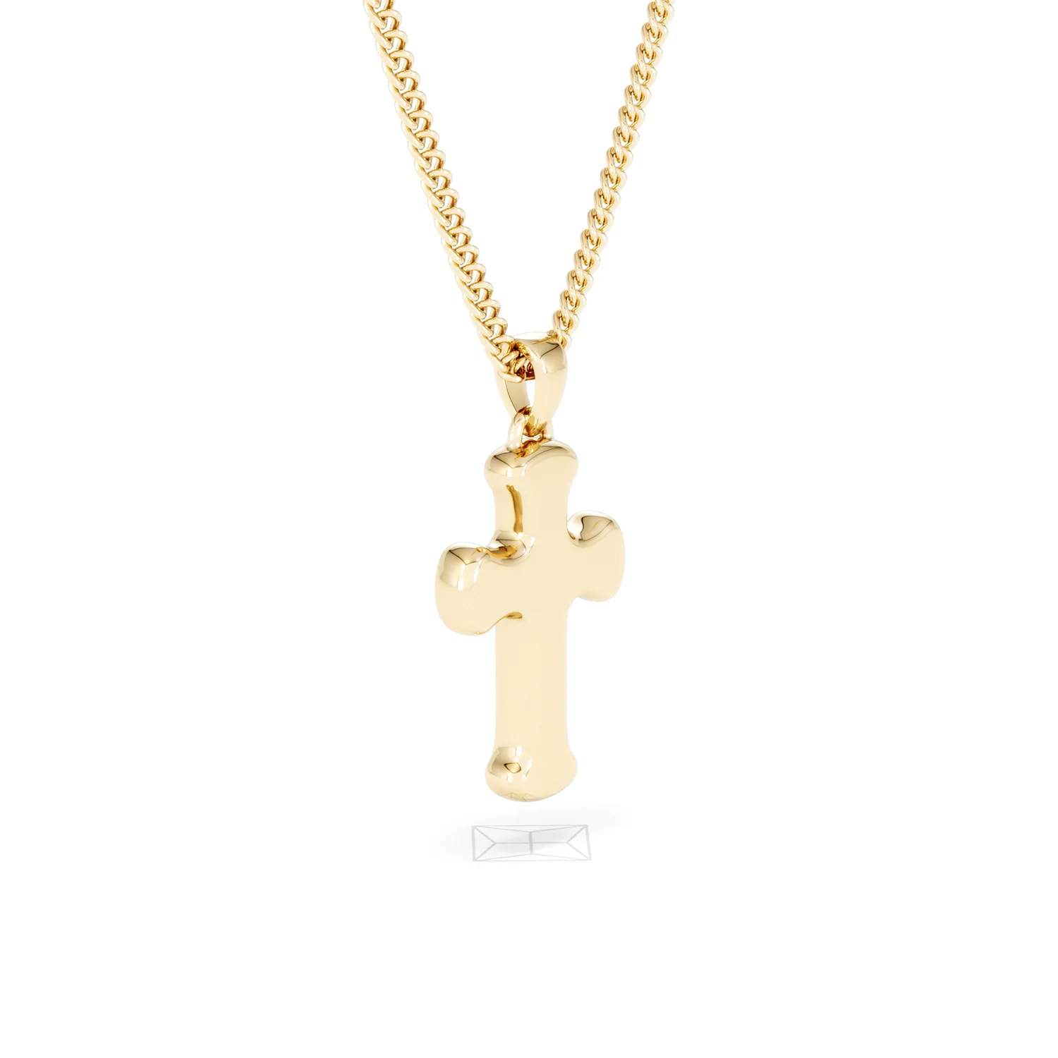 Men’s 0.15ct Lab Grown Diamond Cross Pendant Necklace in 18K Gold Vermeil - Image 58
