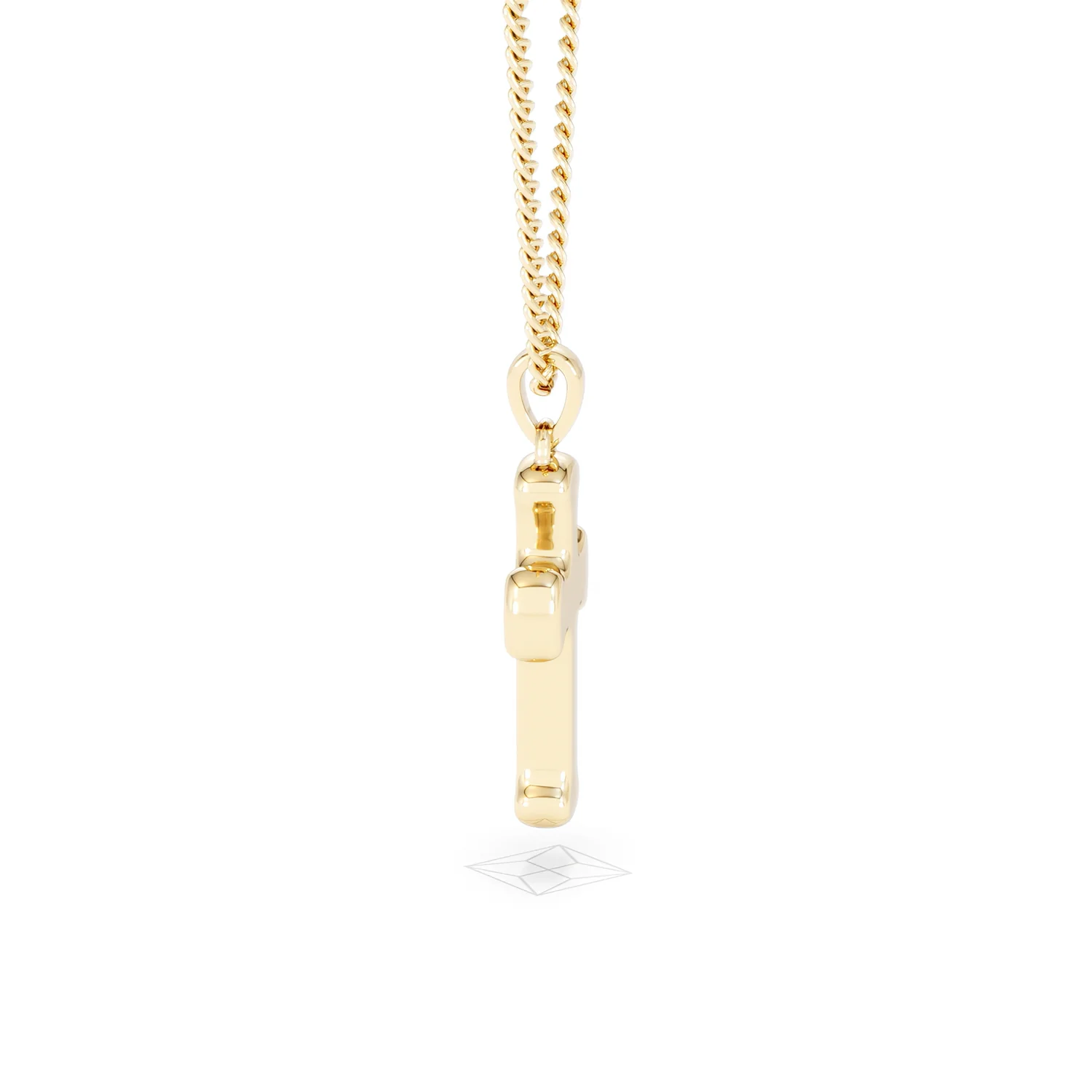 Men’s 0.15ct Lab Grown Diamond Cross Pendant Necklace in 18K Gold Vermeil - Image 66