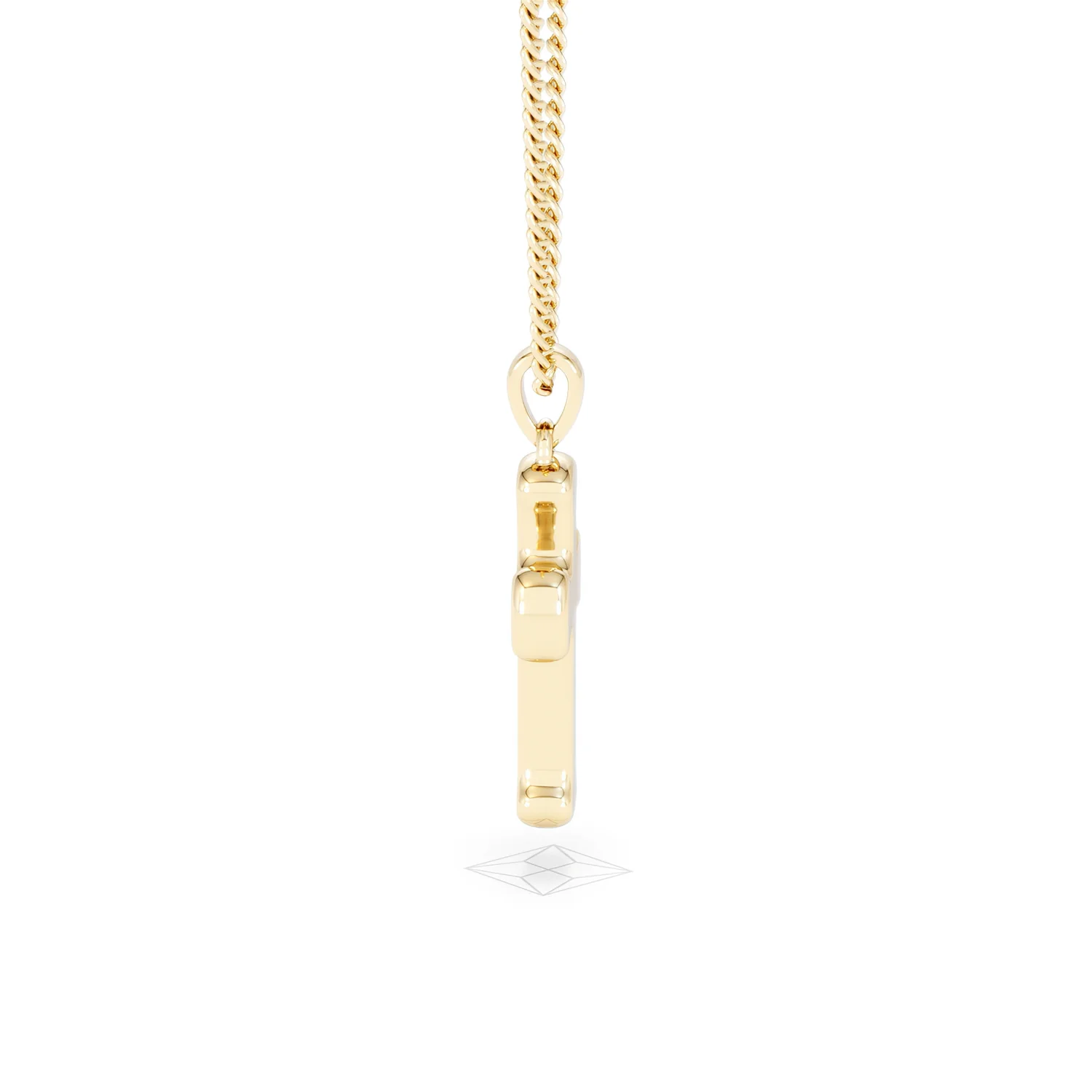 Men’s 0.15ct Lab Grown Diamond Cross Pendant Necklace in 18K Gold Vermeil - Image 67
