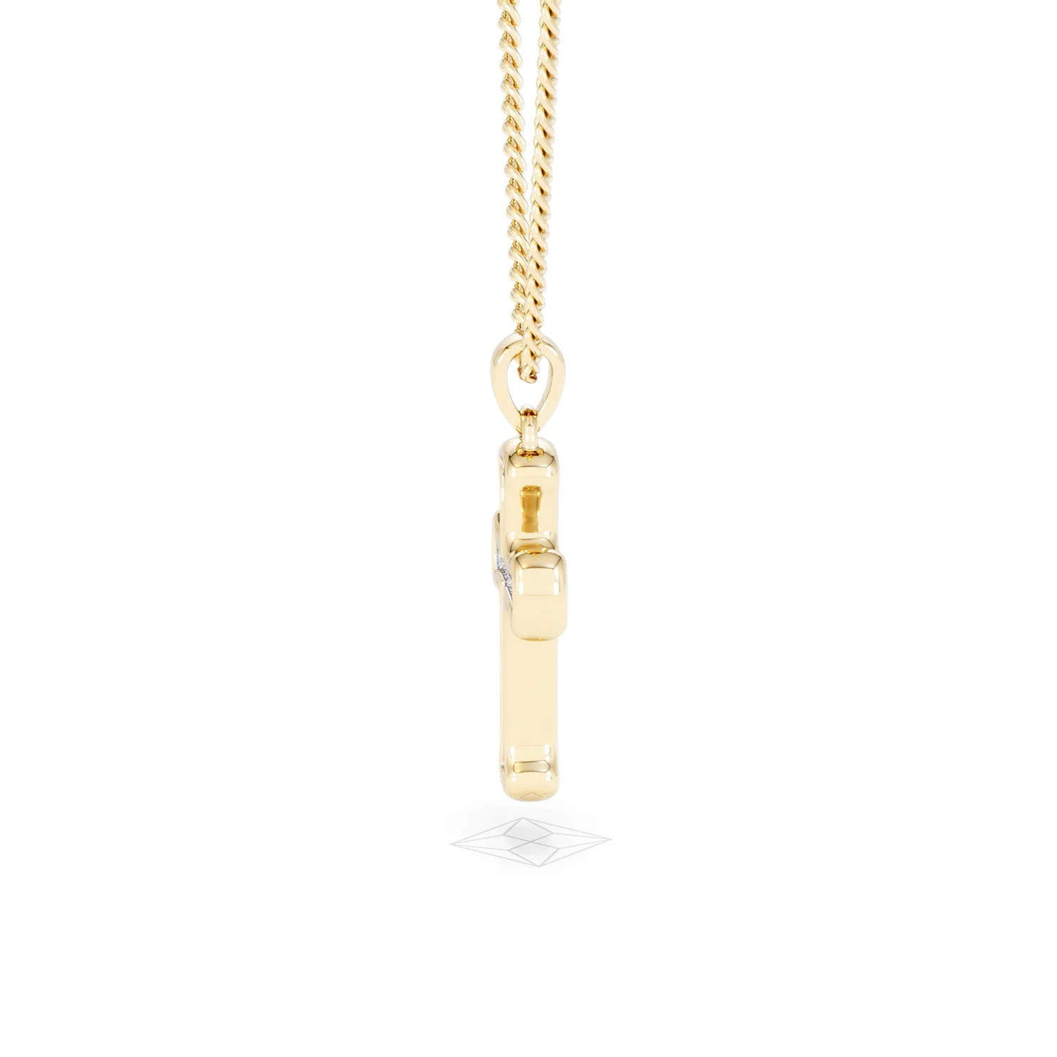 Men’s 0.15ct Lab Grown Diamond Cross Pendant Necklace in 18K Gold Vermeil - Image 69