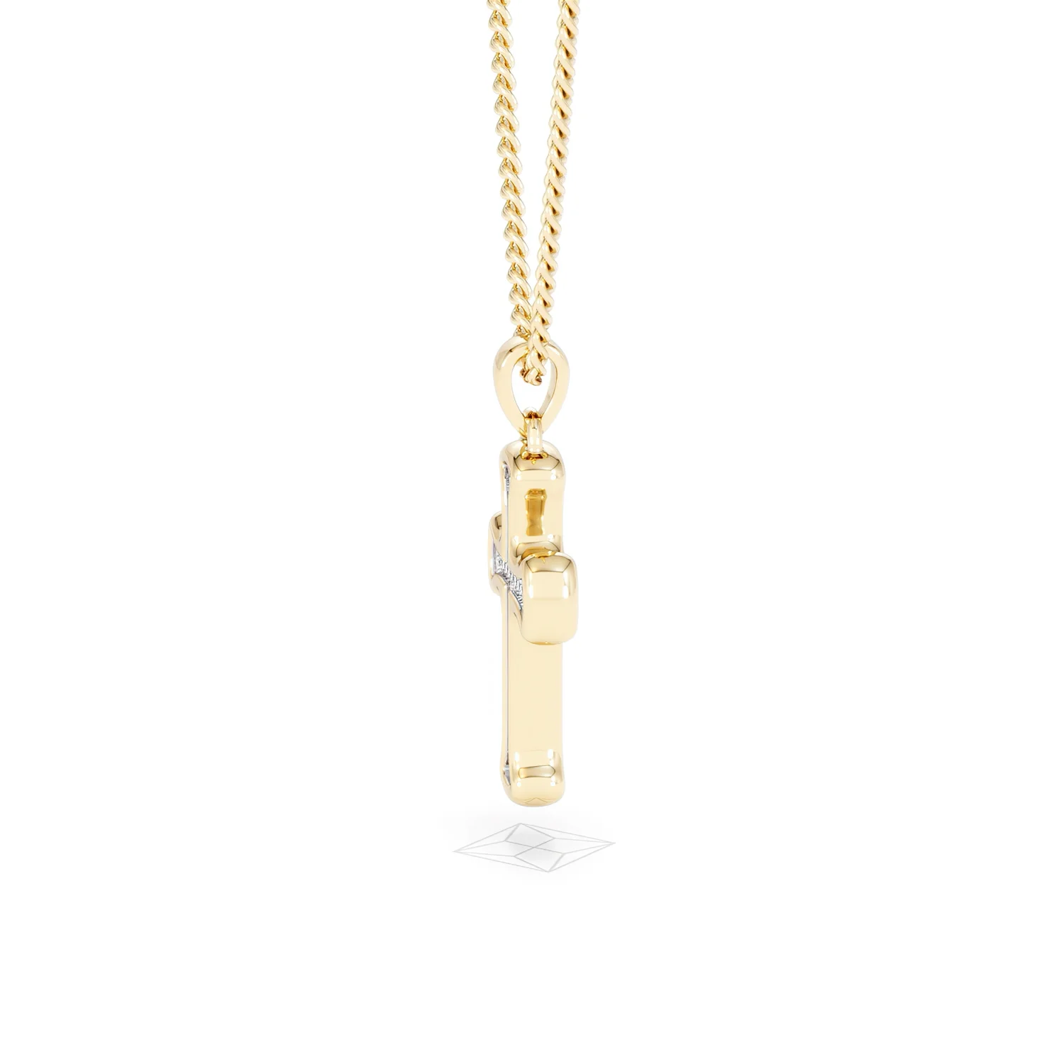 Men’s 0.15ct Lab Grown Diamond Cross Pendant Necklace in 18K Gold Vermeil - Image 70