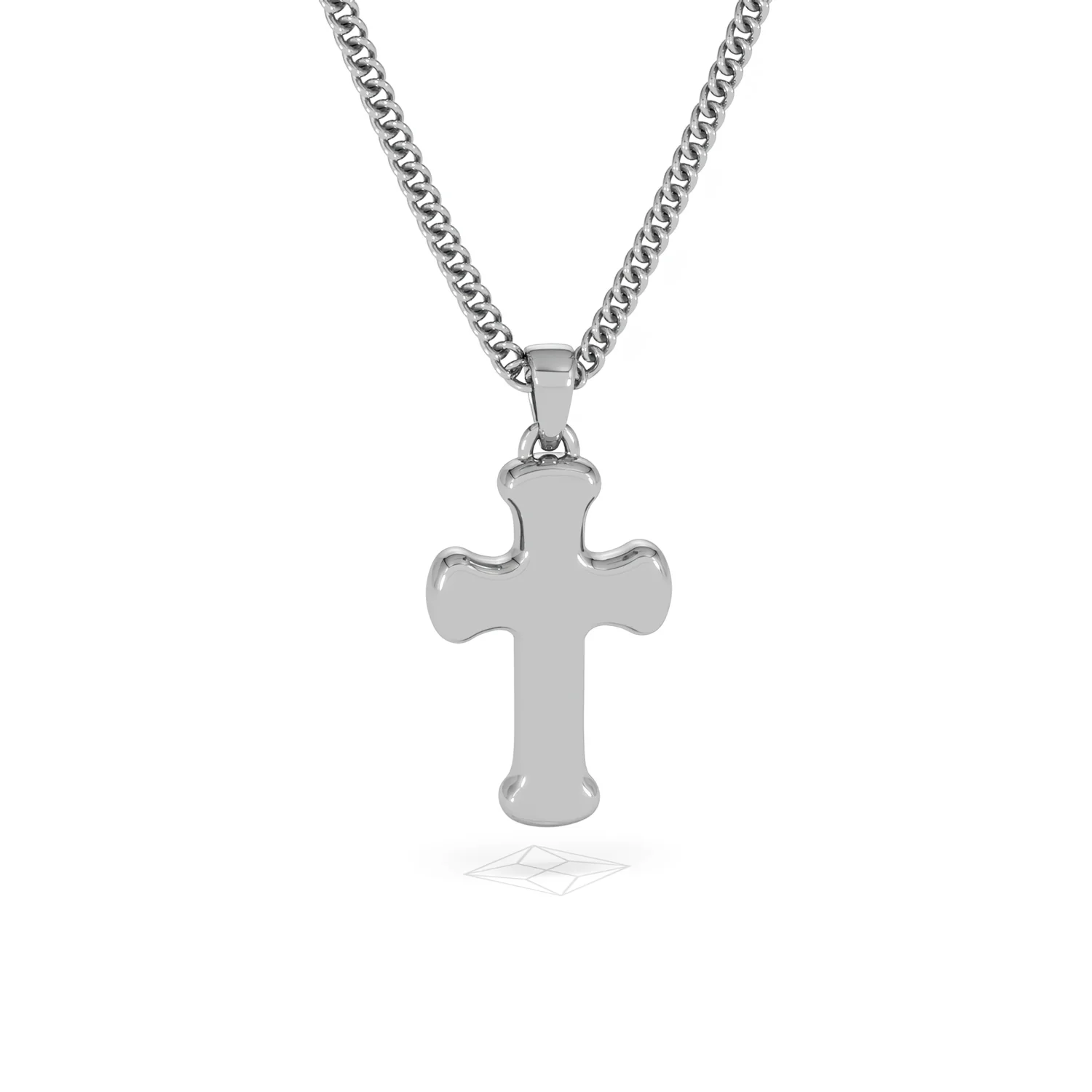 Men’s 0.15ct Lab Grown Diamond Cross Pendant Necklace in Sterling Silver - Image 51