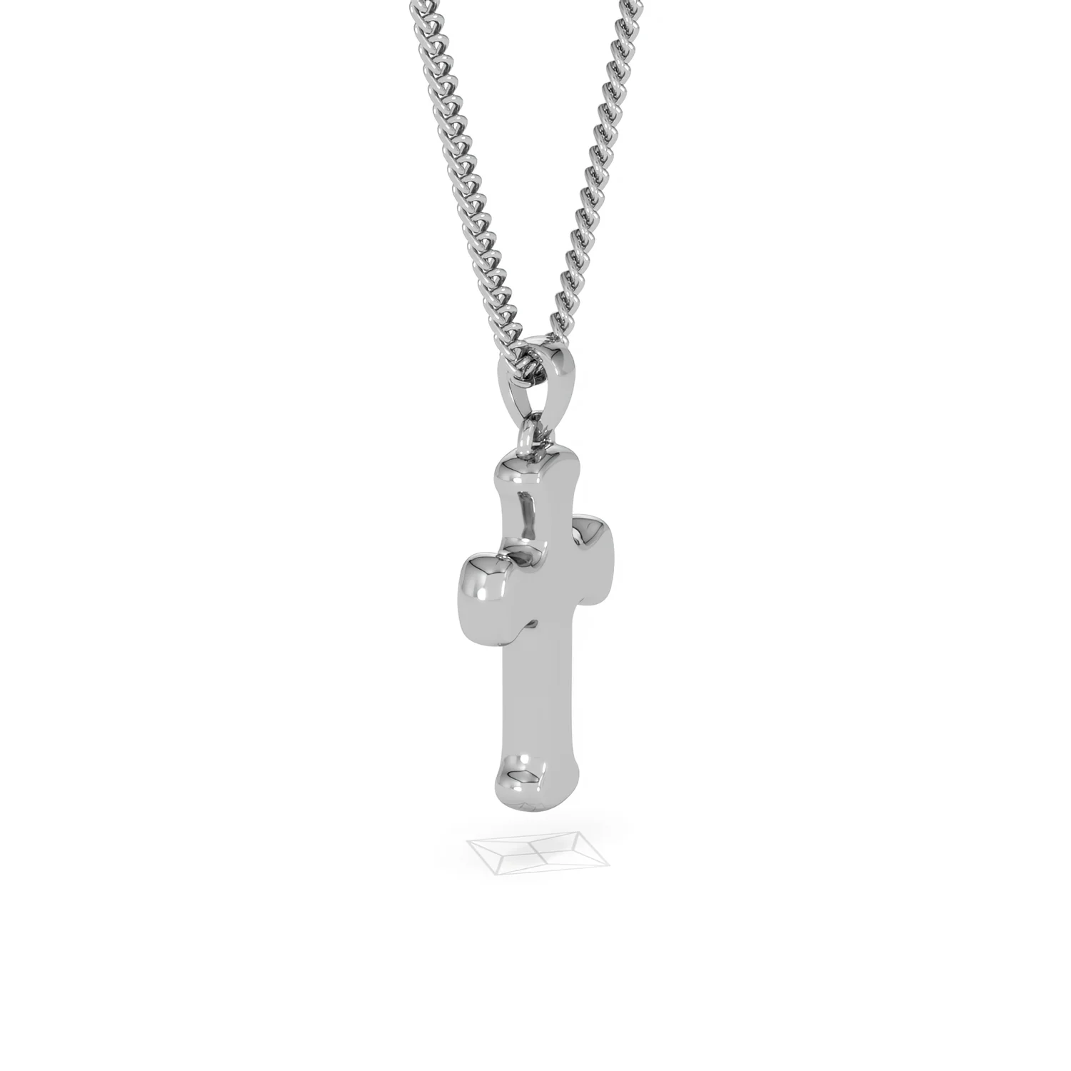Men’s 0.15ct Lab Grown Diamond Cross Pendant Necklace in Sterling Silver - Image 62