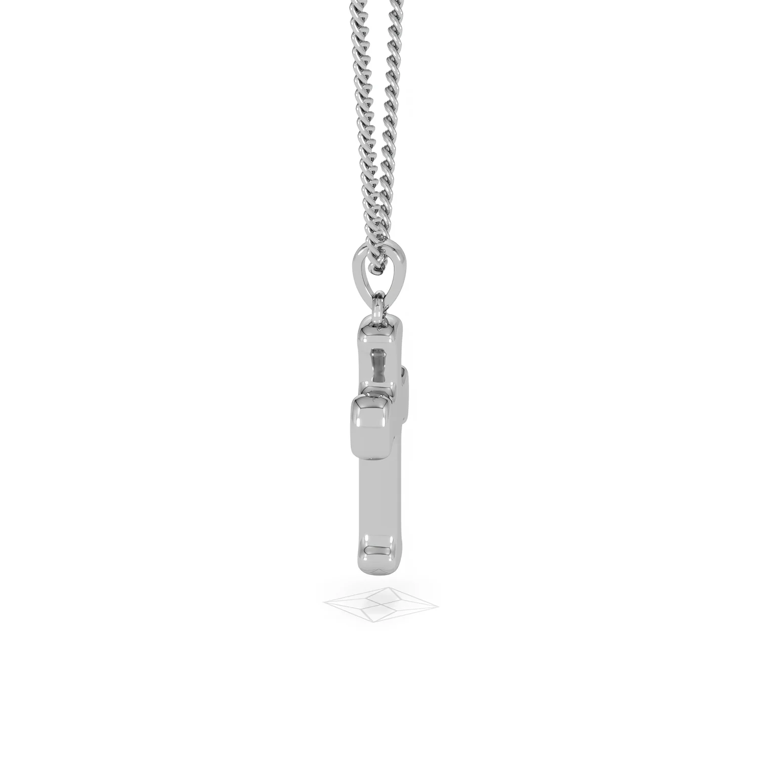 Men’s 0.15ct Lab Grown Diamond Cross Pendant Necklace in Sterling Silver - Image 67