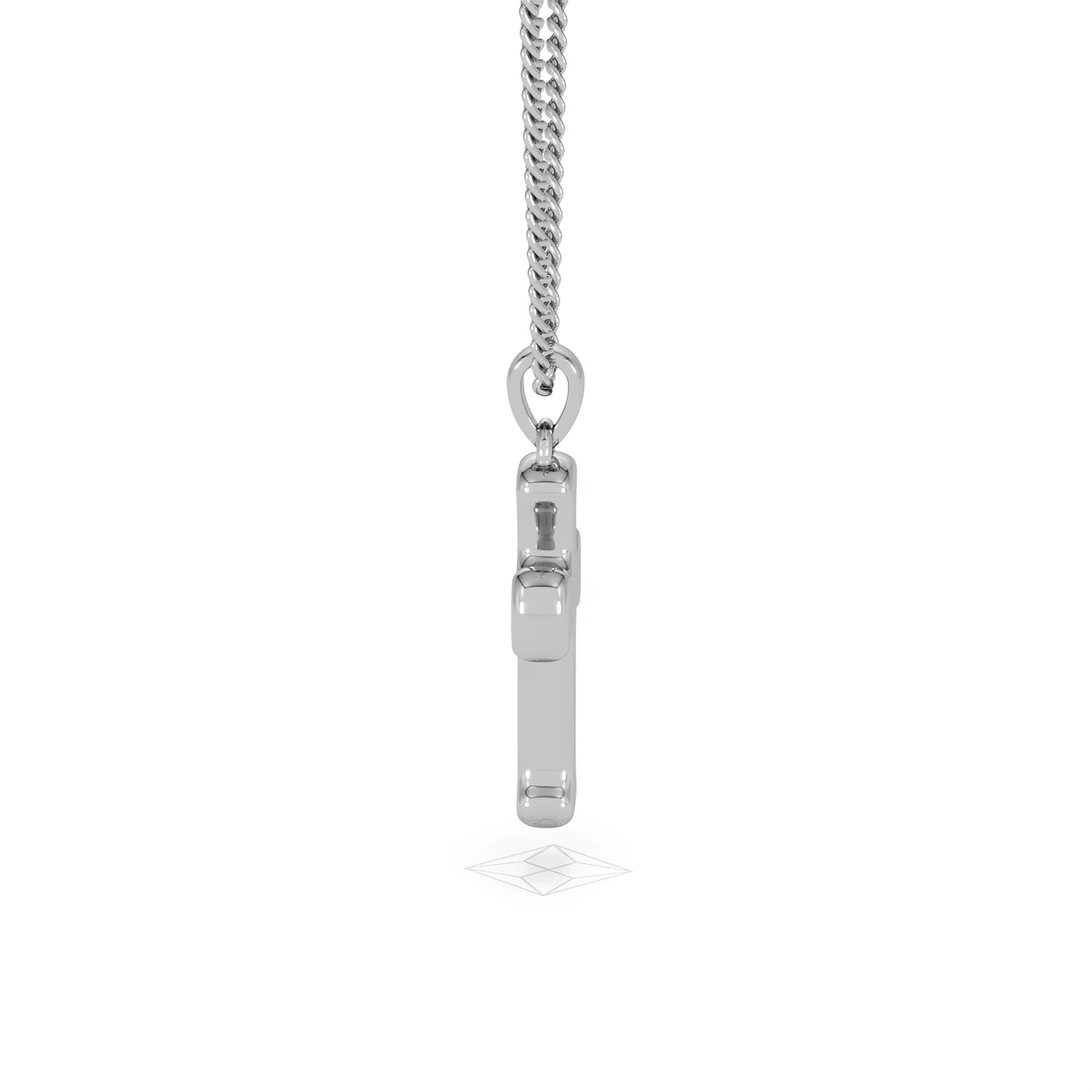 Men’s 0.15ct Lab Grown Diamond Cross Pendant Necklace in Sterling Silver - Image 68