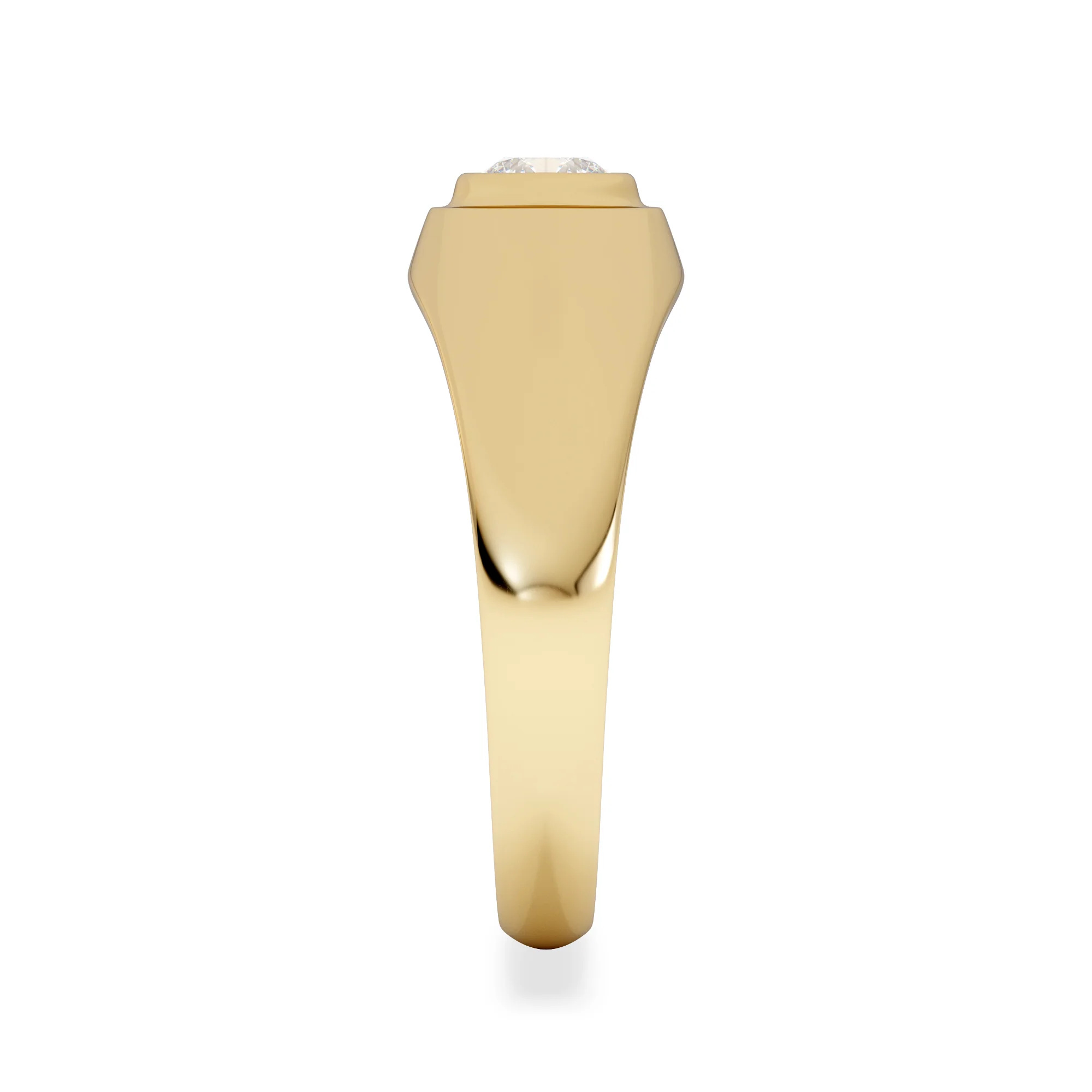 Axis Men's Lab Diamond Signet Ring 0.50ct Round Cut Set in 9k Gold - Image 5