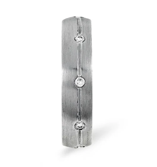 Mens 0.14ct H/Si Diamond Platinum Dress Ring - Image 2