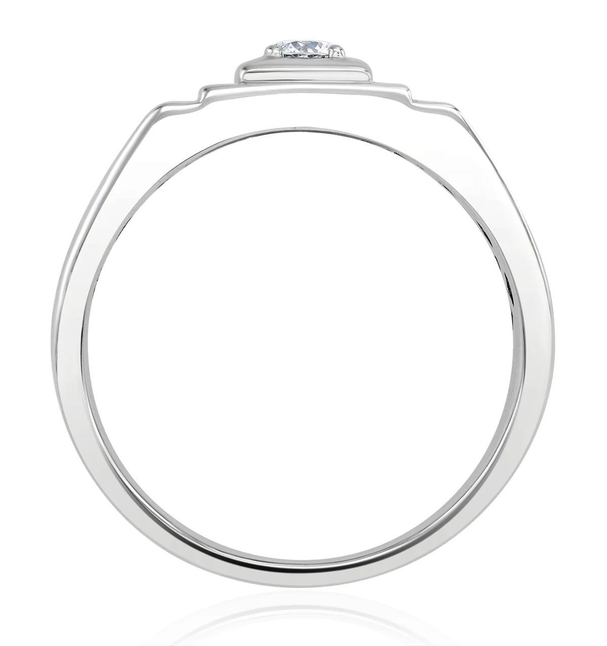 Mens 0.25ct Lab Diamond Design Ring in 925 Sterling Silver - Image 2