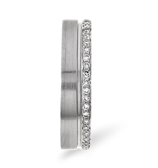 Mens 0.27ct H/Si Diamond 18K White Gold Dress Ring - Image 5