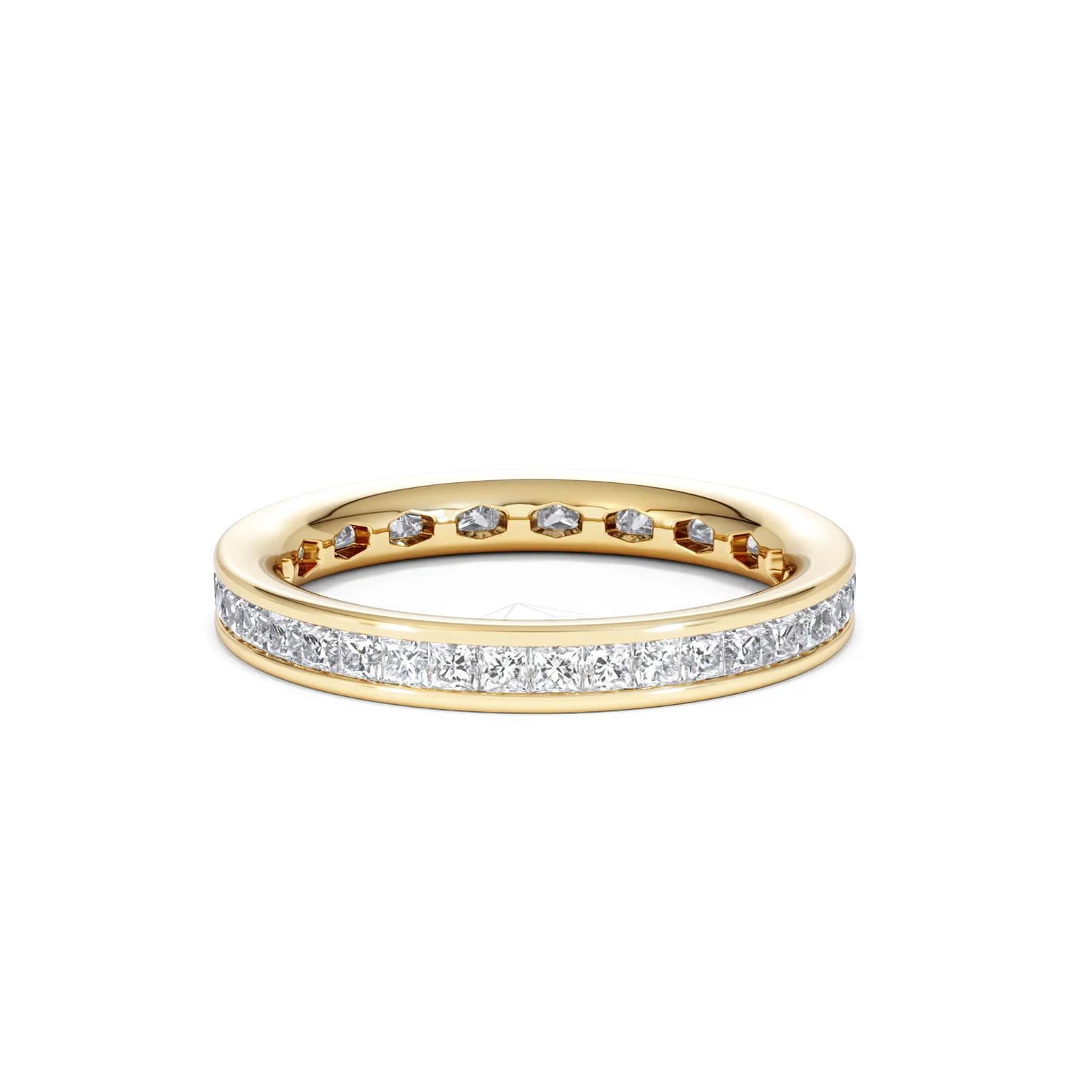 Mens 1ct G/Vs Diamond 18K Gold Full Band Ring - Image 10