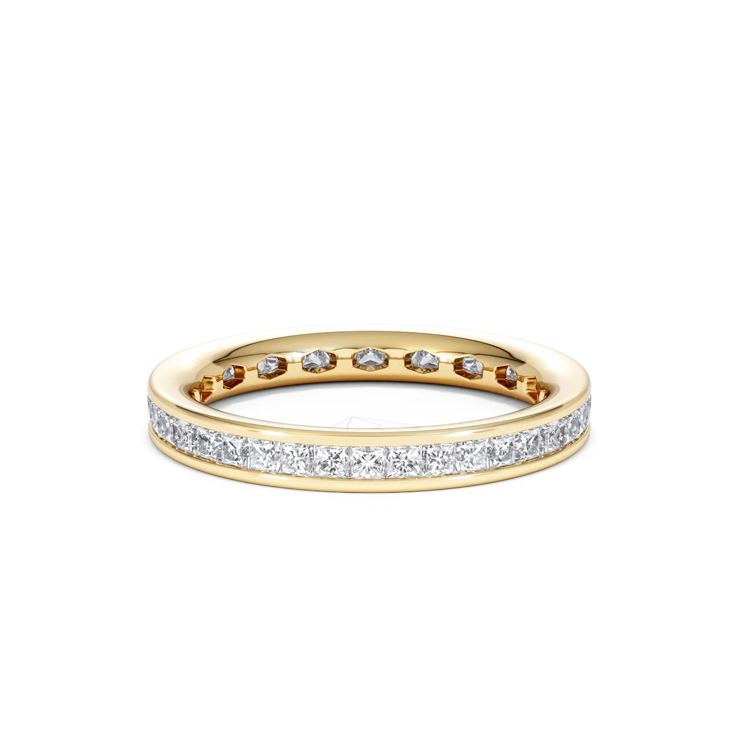 Mens 1ct G/Vs Diamond 18K Gold Full Band Ring - Image 11