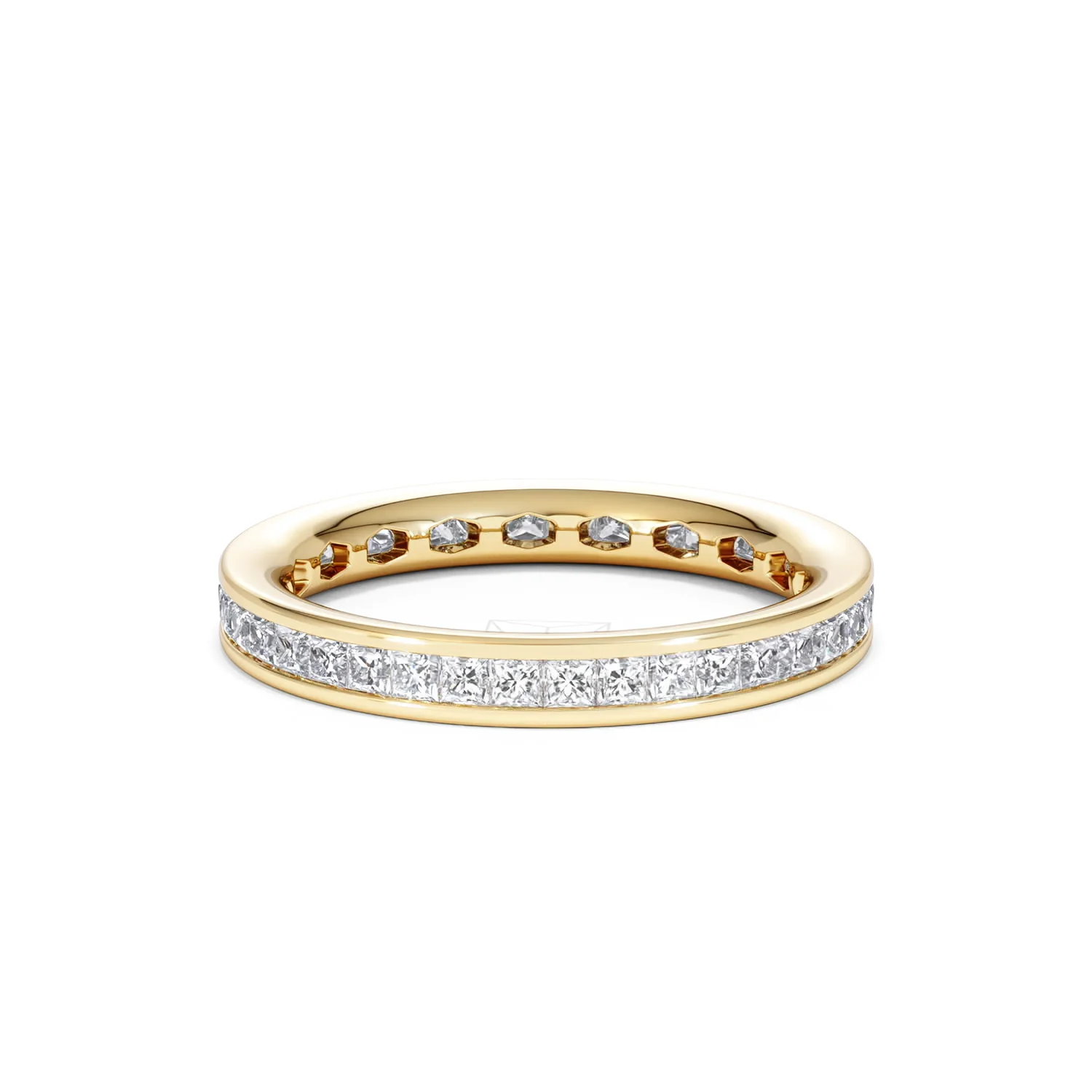 Mens 1ct G/Vs Diamond 18K Gold Full Band Ring - Image 16