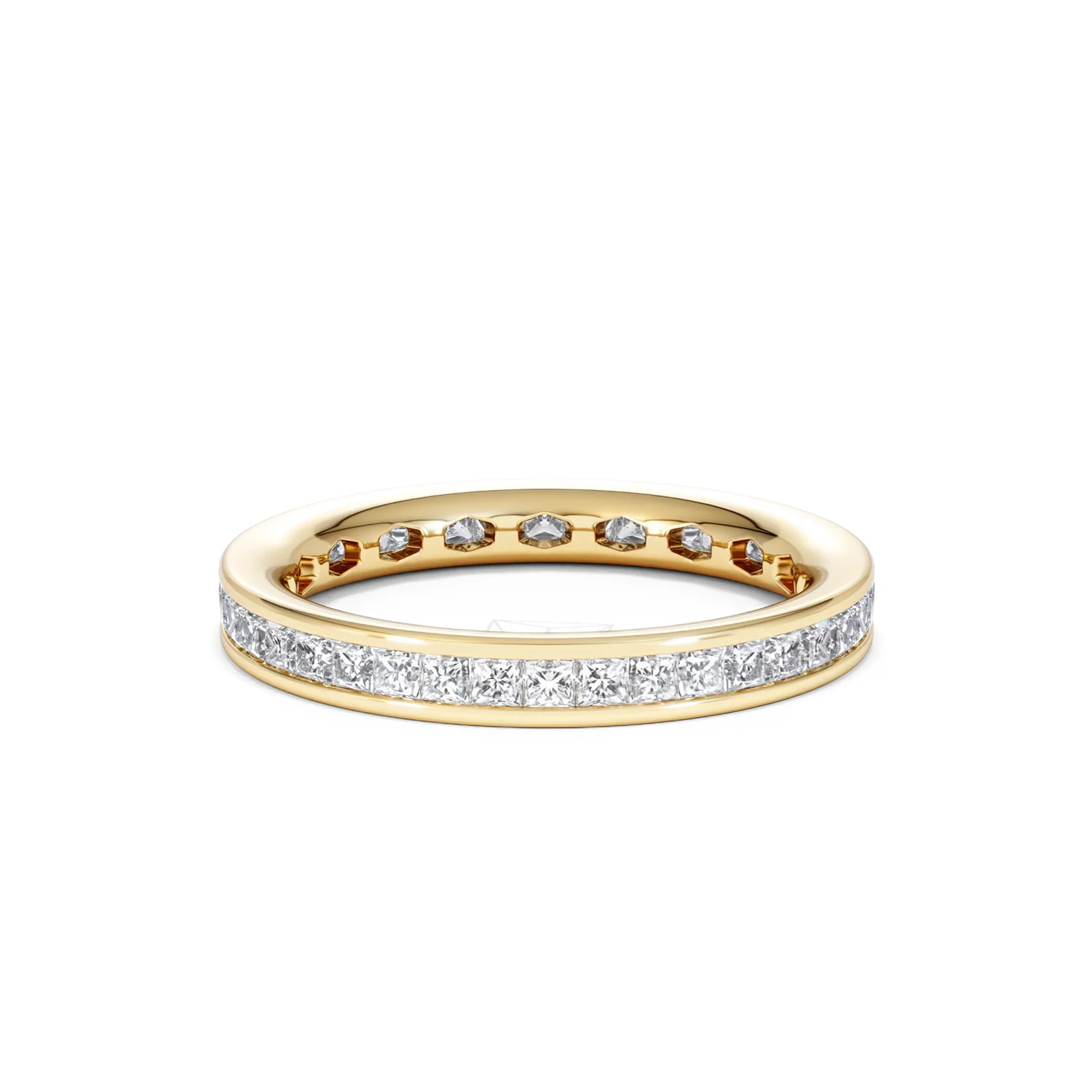 Mens 1ct G/Vs Diamond 18K Gold Full Band Ring - Image 35