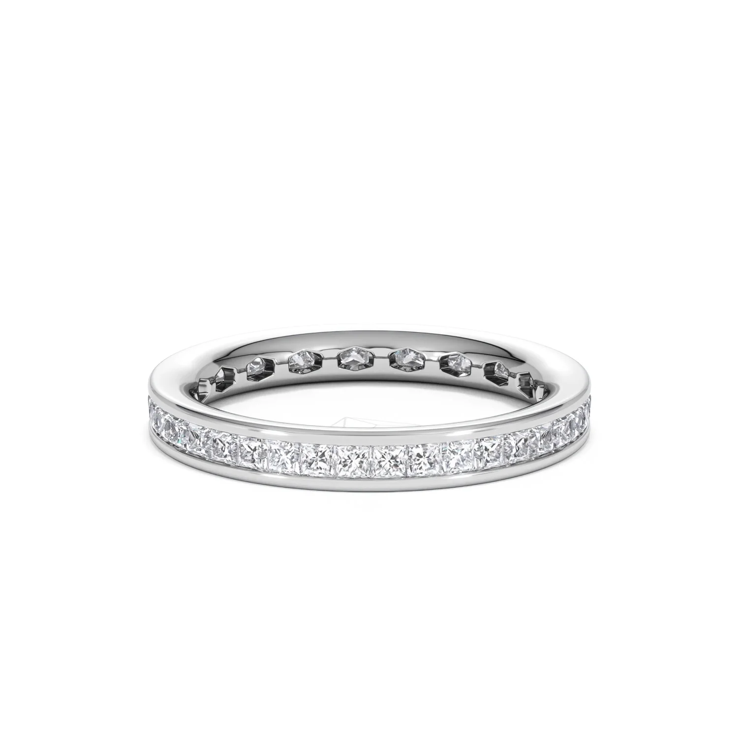 Mens 1ct G/Vs Diamond 18K White Gold Full Band Ring Item - Image 32