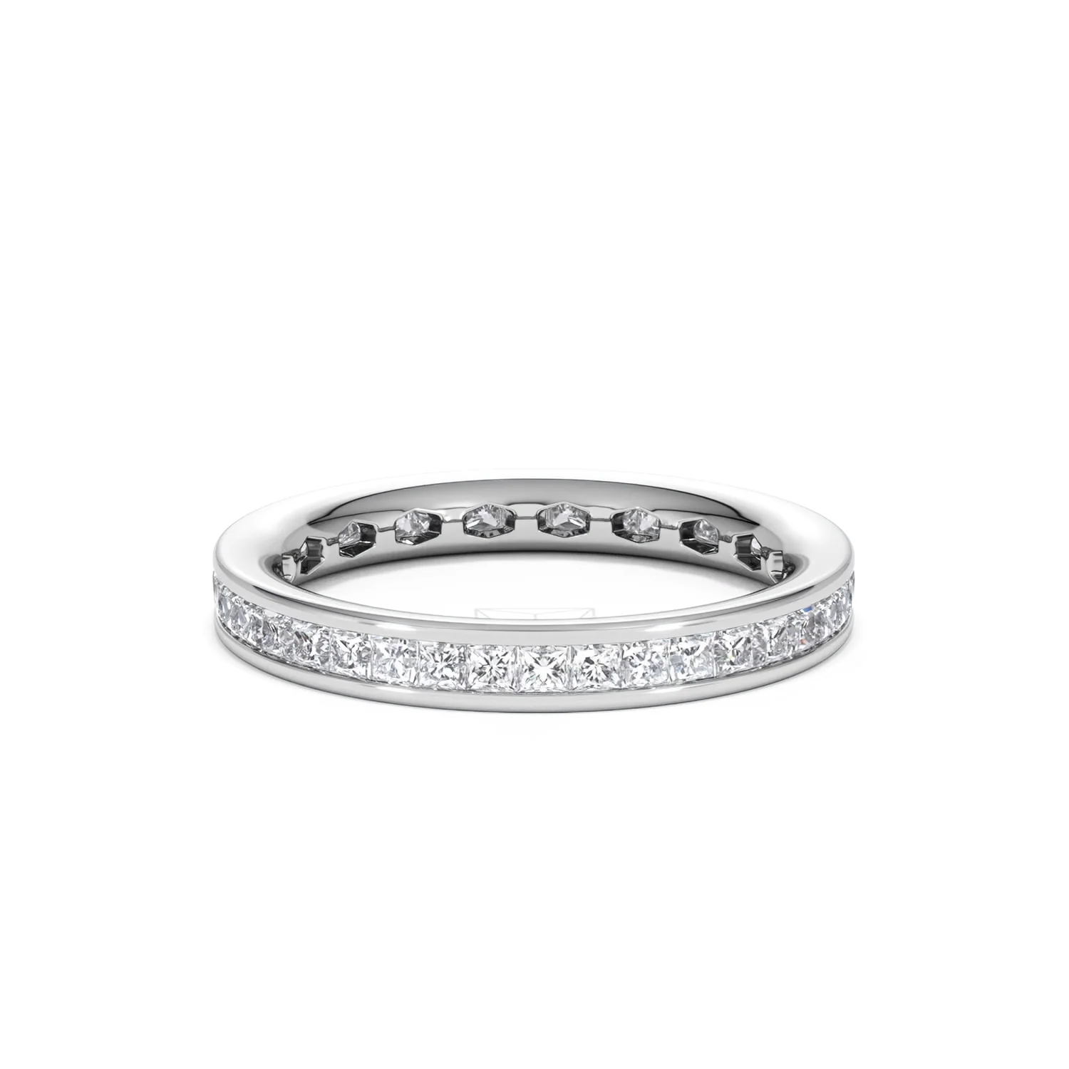 Mens 1ct G/Vs Diamond 18K White Gold Full Band Ring Item - Image 77