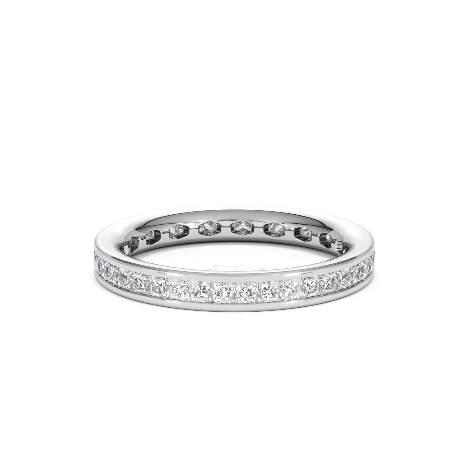 Mens 1ct G/Vs Diamond Platinum Full Band Ring - Image 34