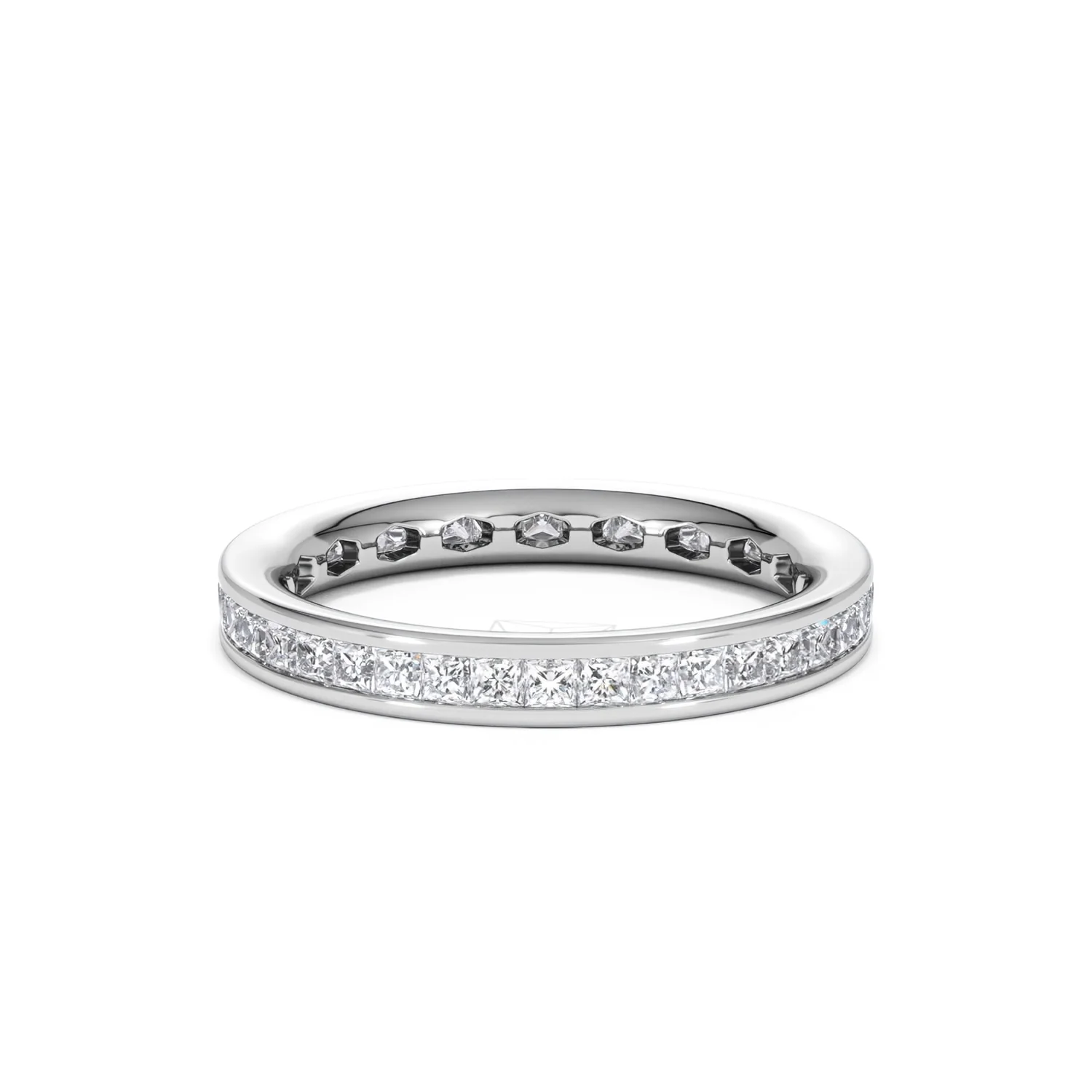 Mens 1ct G/Vs Diamond Platinum Full Band Ring - Image 55