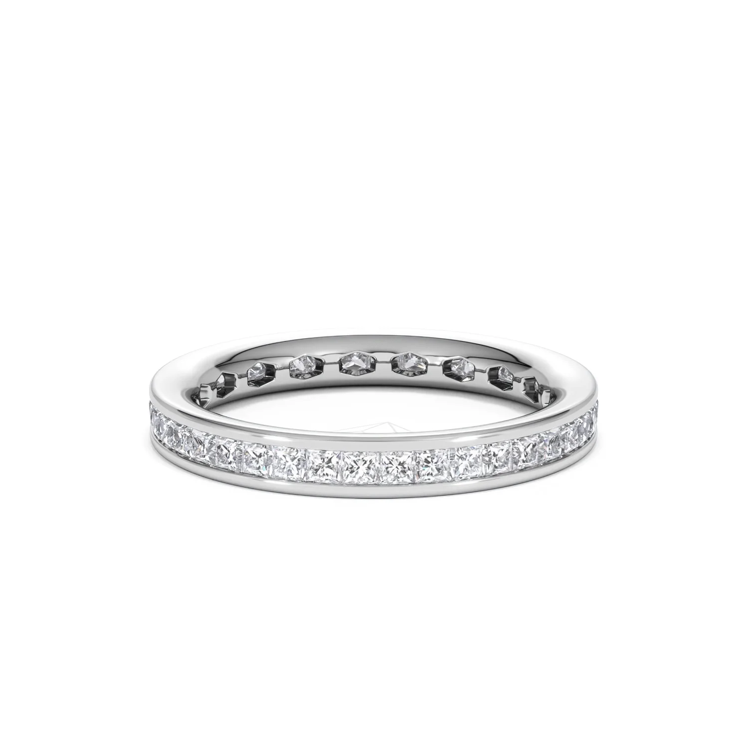 Mens 1ct G/Vs Diamond Platinum Full Band Ring - Image 64