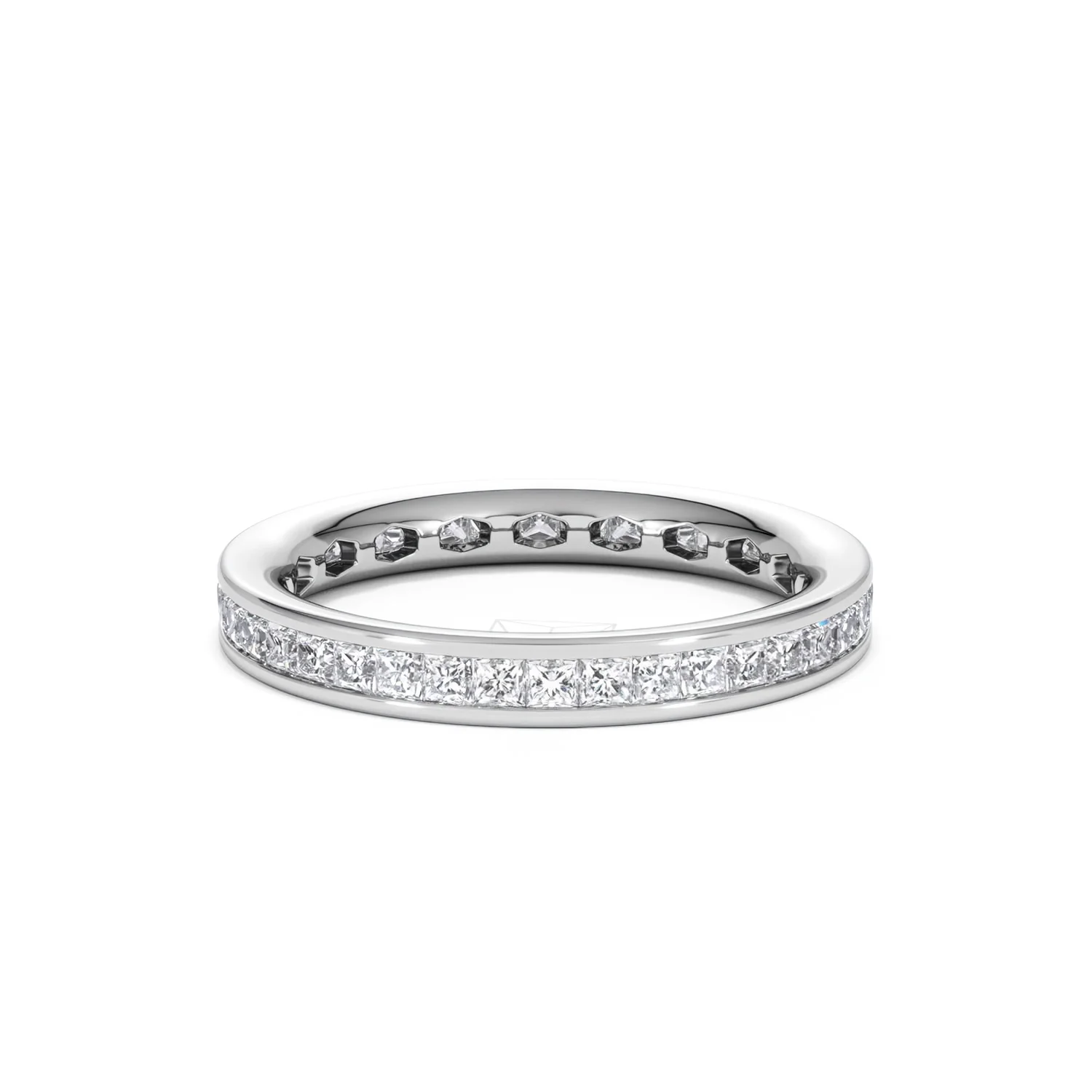 Mens 1ct G/Vs Diamond Platinum Full Band Ring - Image 75