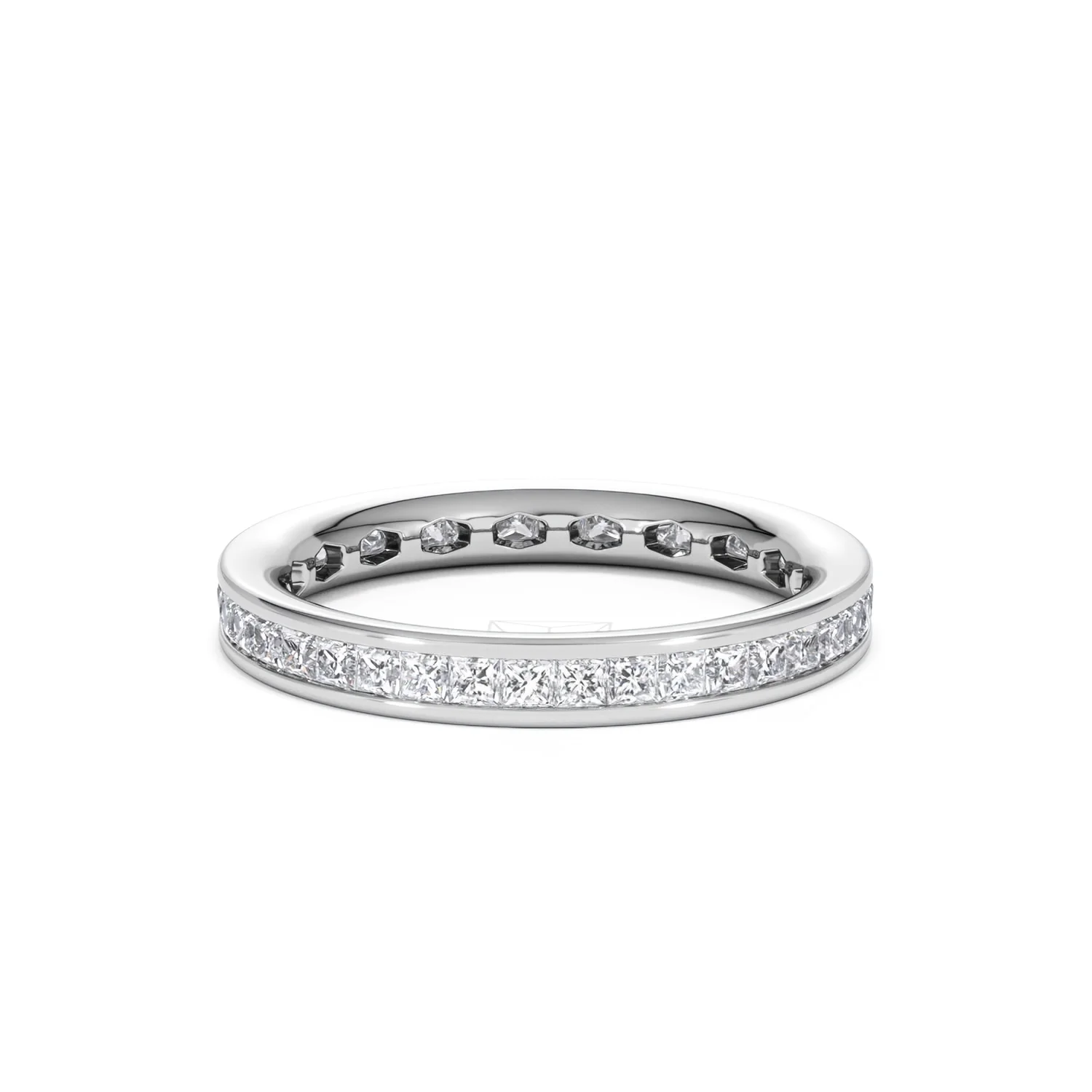 Mens 1ct G/Vs Diamond Platinum Full Band Ring - Image 76