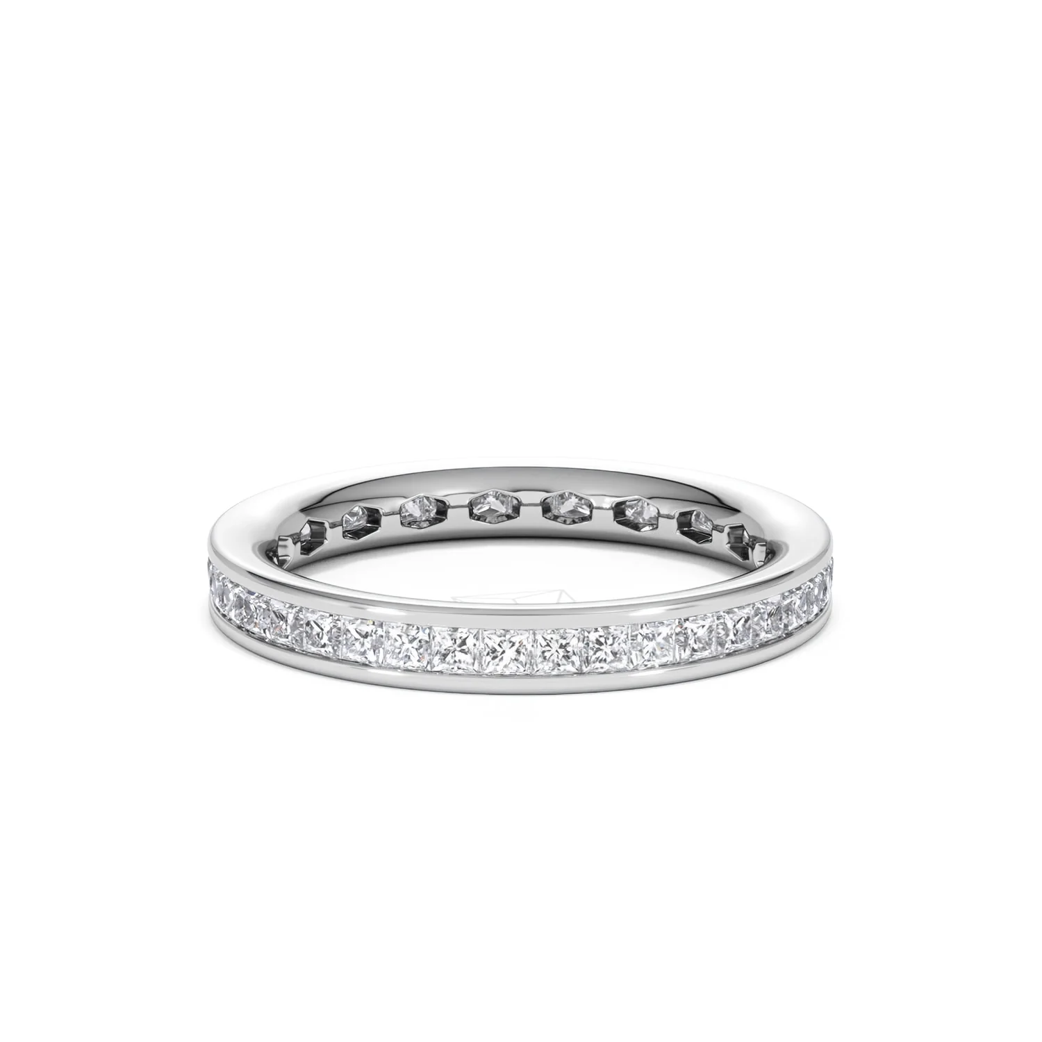 Mens 1ct G/Vs Diamond Platinum Full Band Ring - Image 80