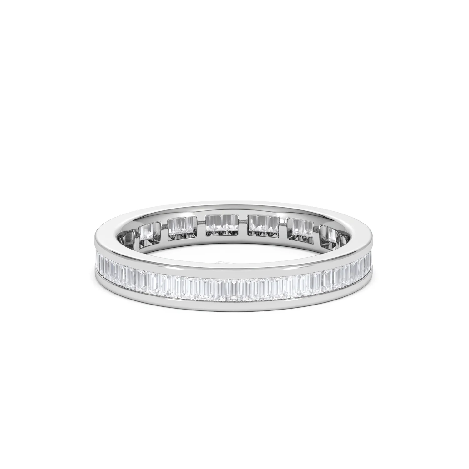 Mens 1ct H/Si Diamond Platinum Full Band Ring - Image 10