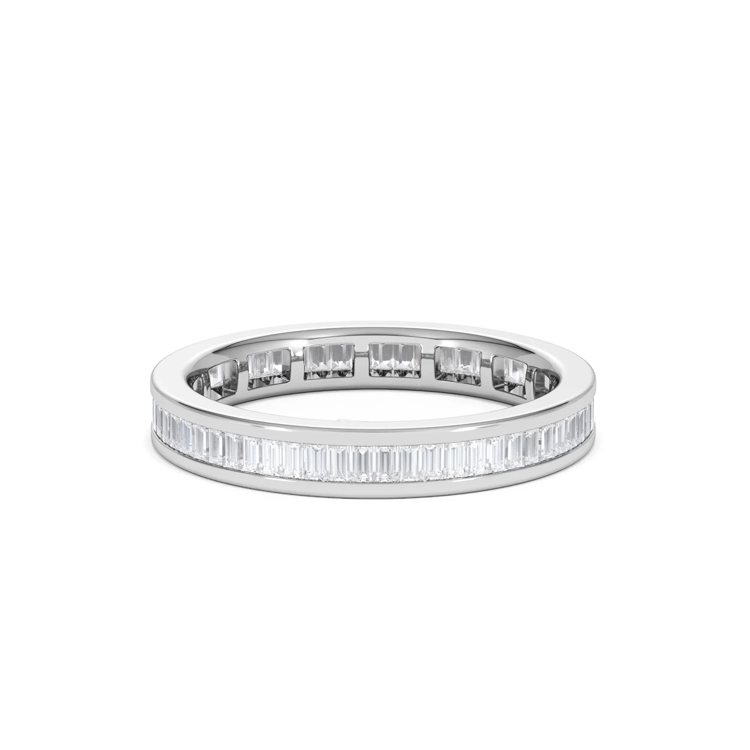 Mens 1ct H/Si Diamond Platinum Full Band Ring - Image 12