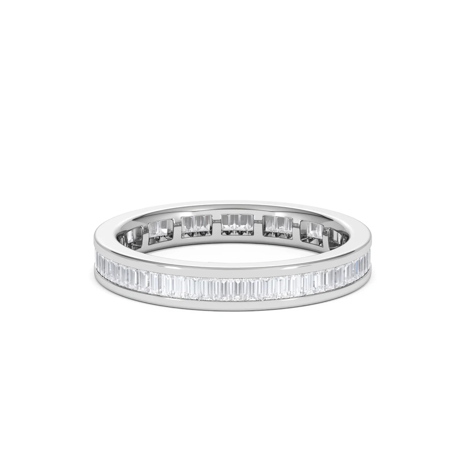 Mens 1ct H/Si Diamond Platinum Full Band Ring - Image 13