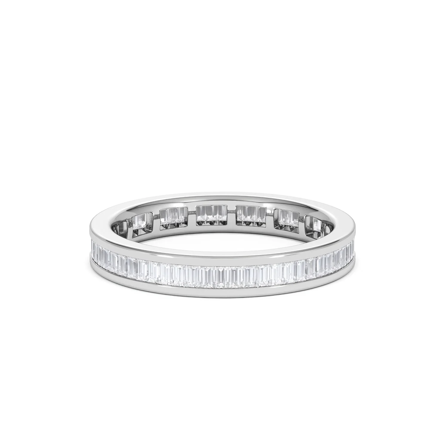 Mens 1ct H/Si Diamond Platinum Full Band Ring - Image 15