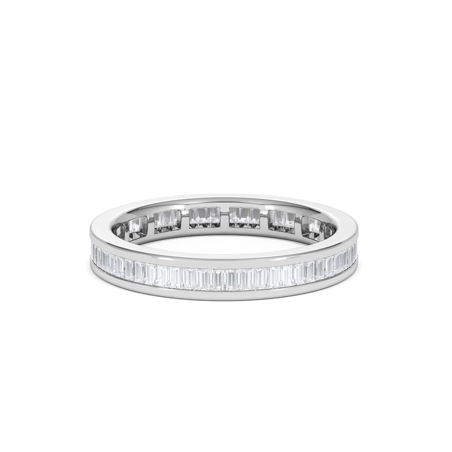 Mens 1ct H/Si Diamond Platinum Full Band Ring - Image 21