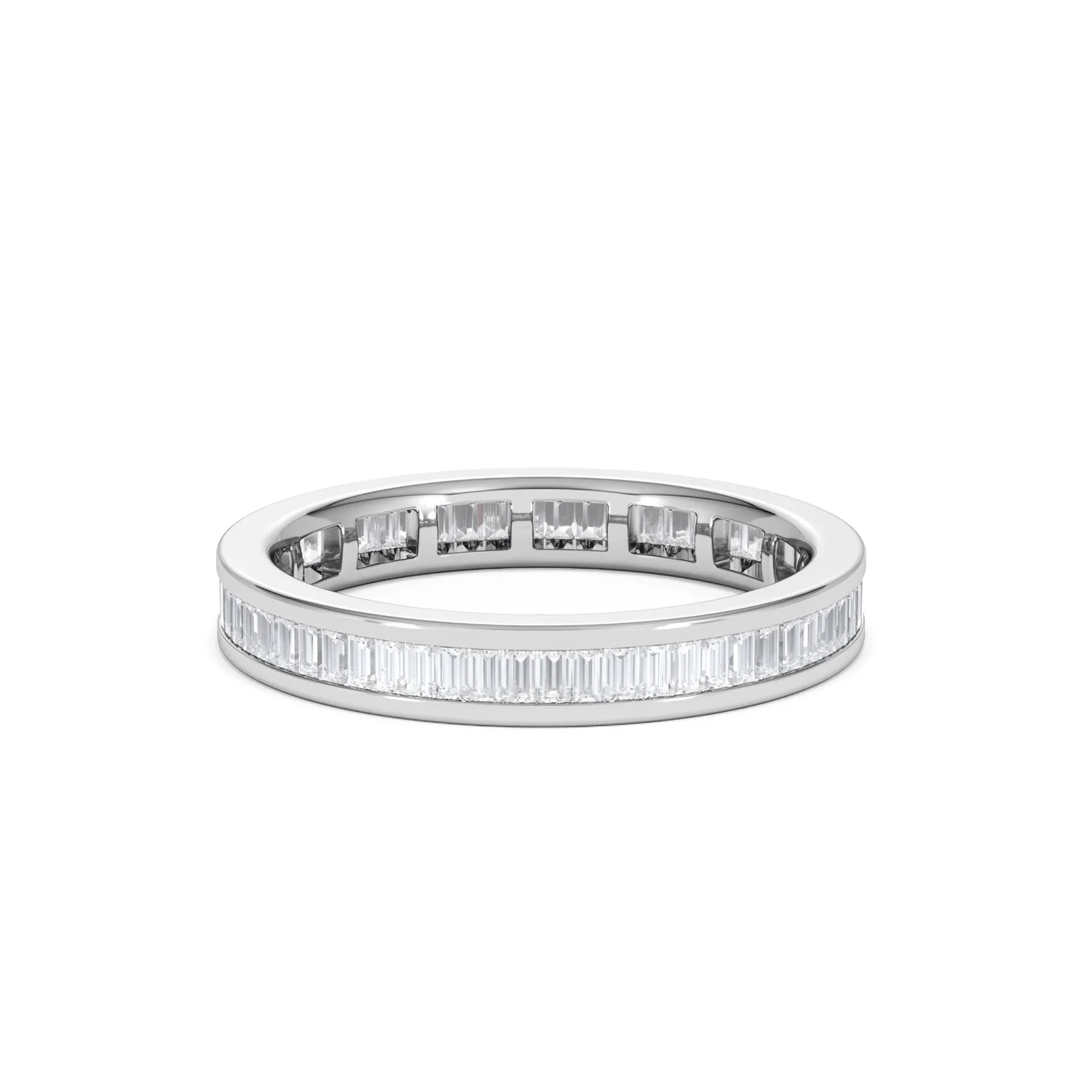 Mens 1ct H/Si Diamond Platinum Full Band Ring - Image 22