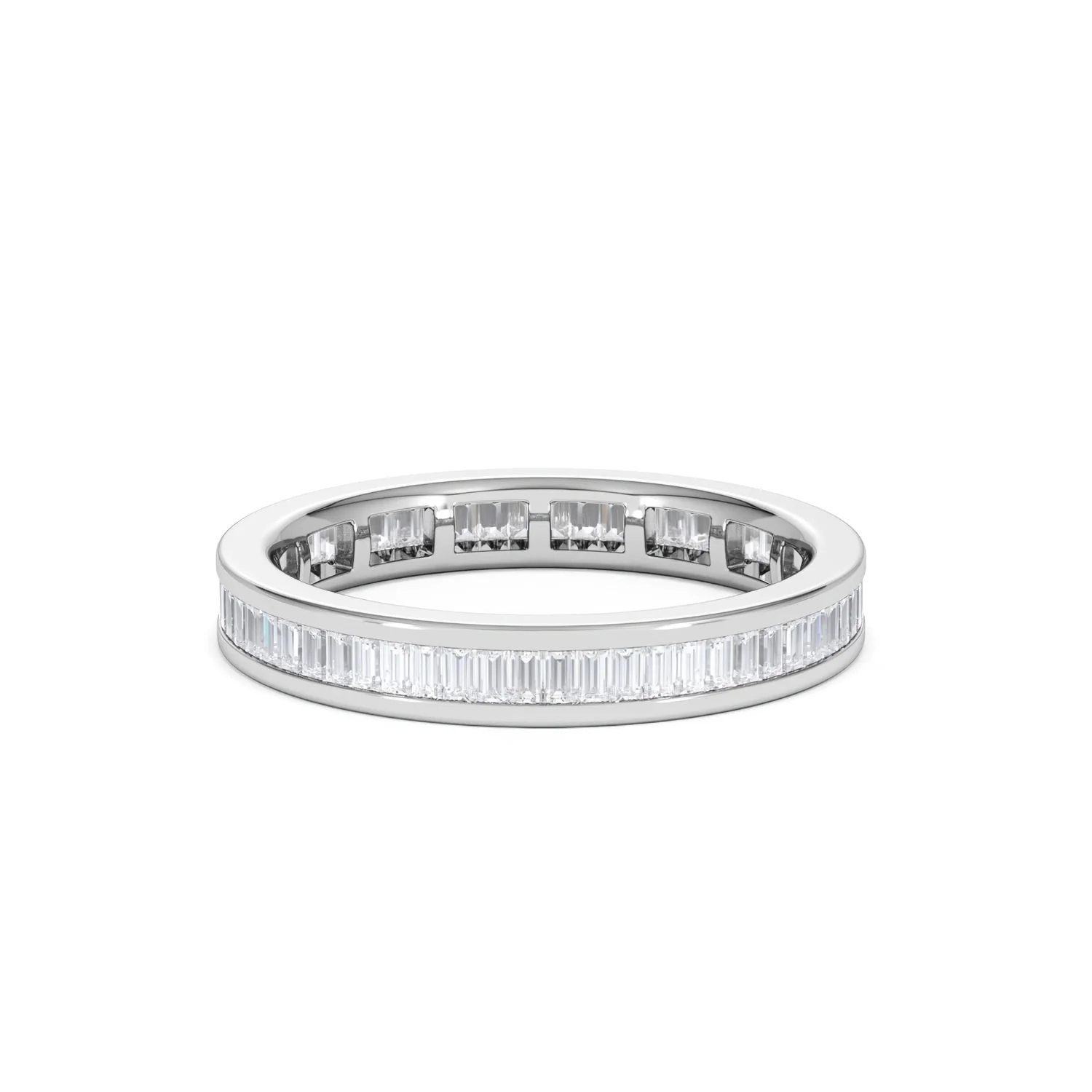 Mens 1ct H/Si Diamond Platinum Full Band Ring - Image 26