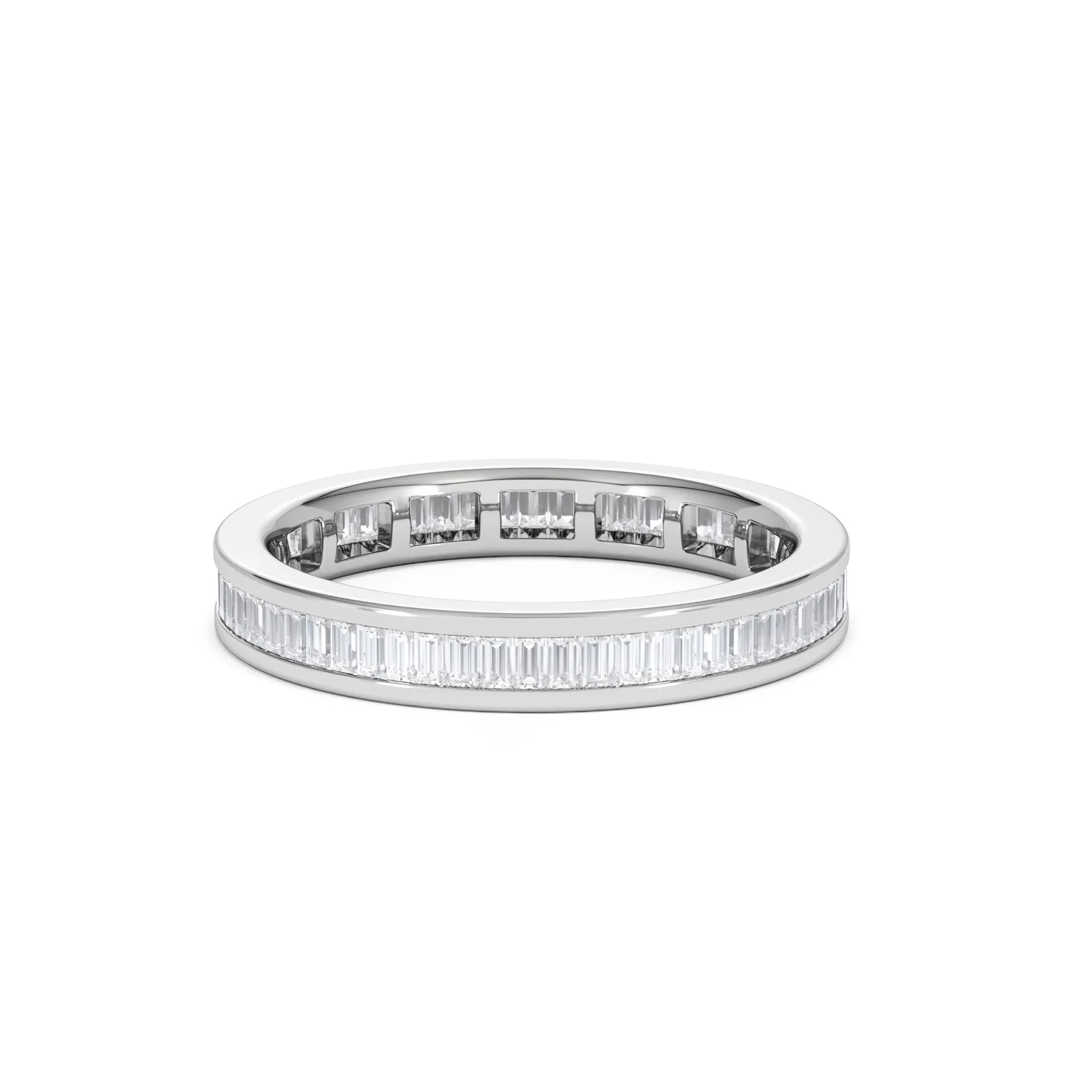 Mens 1ct H/Si Diamond Platinum Full Band Ring - Image 38