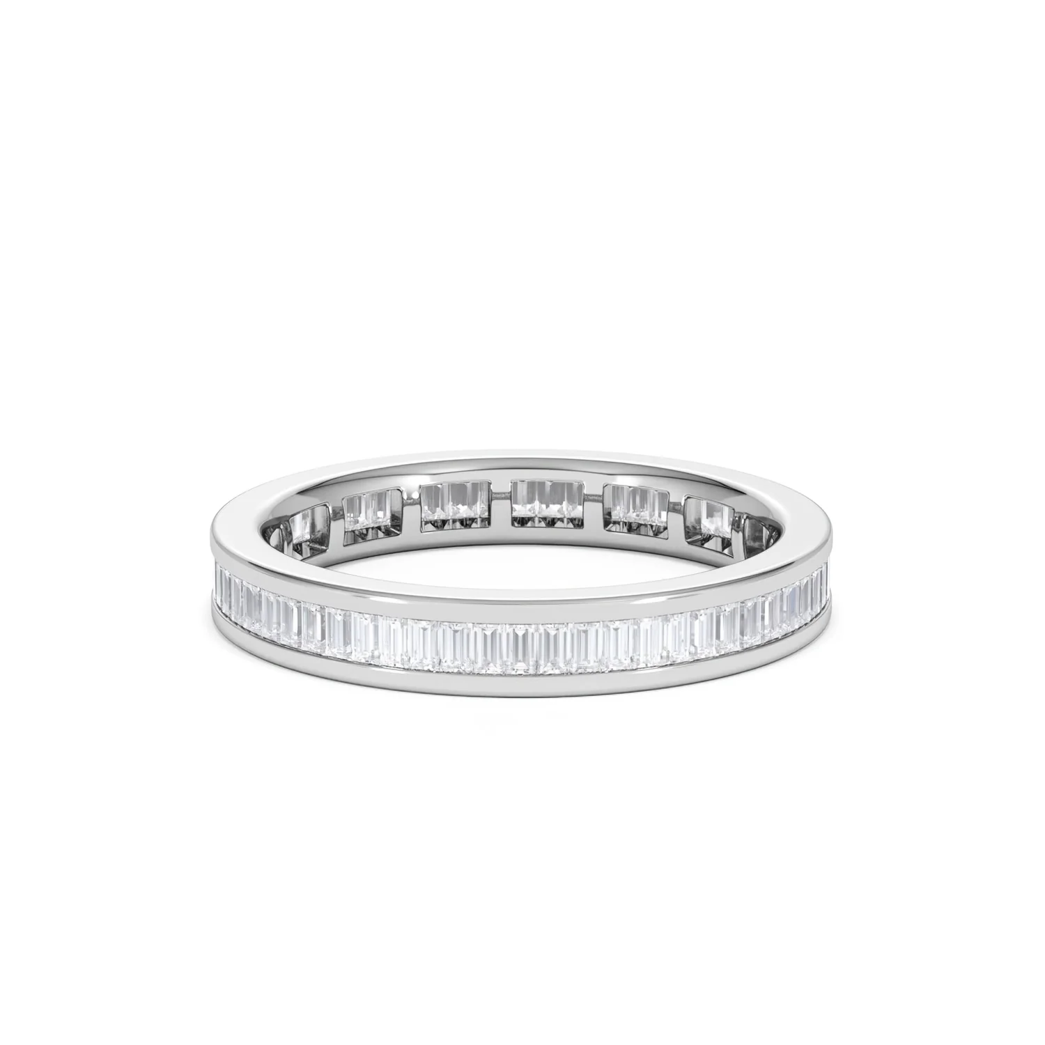 Mens 1ct H/Si Diamond Platinum Full Band Ring - Image 42
