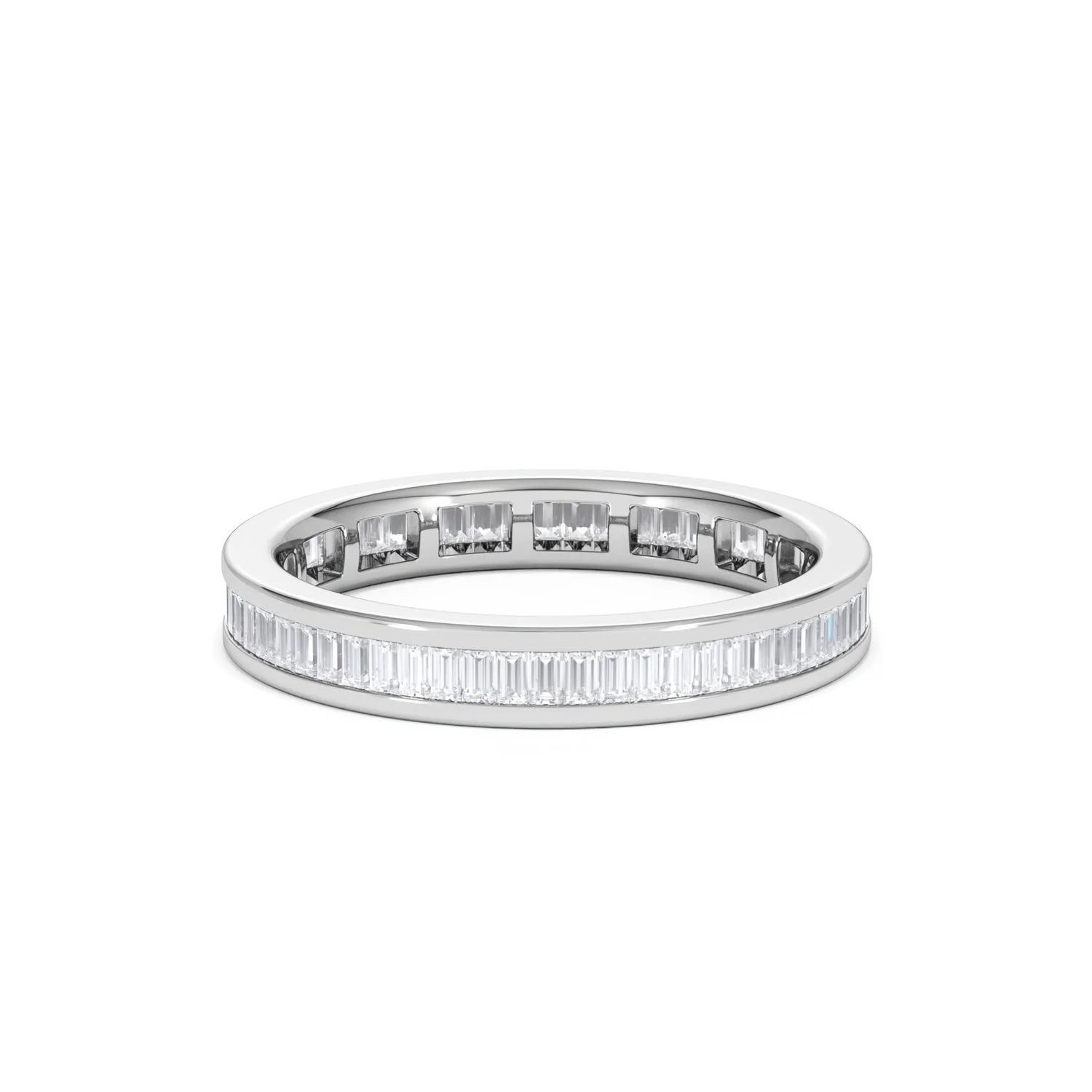 Mens 1ct H/Si Diamond Platinum Full Band Ring - Image 47