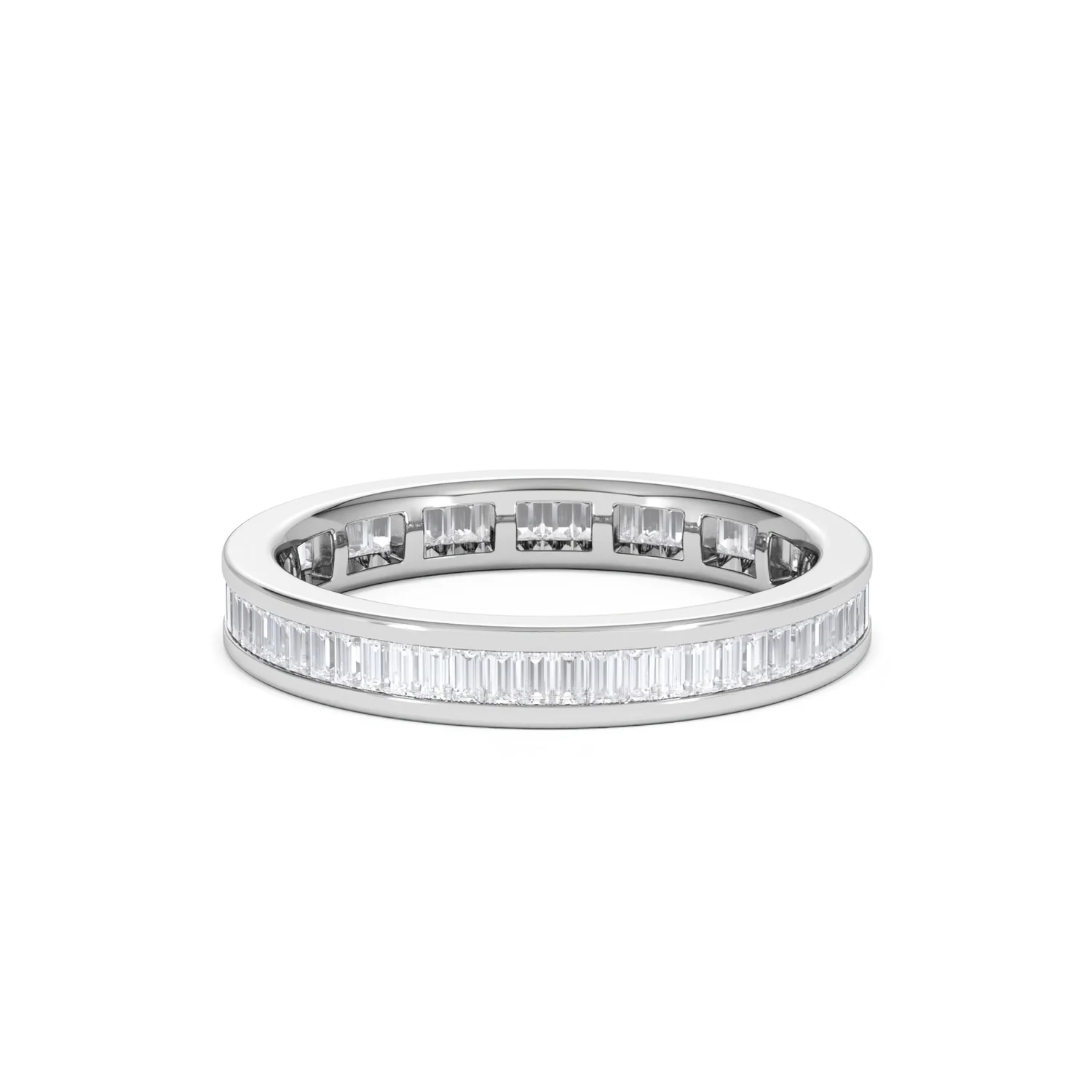 Mens 1ct H/Si Diamond Platinum Full Band Ring - Image 48