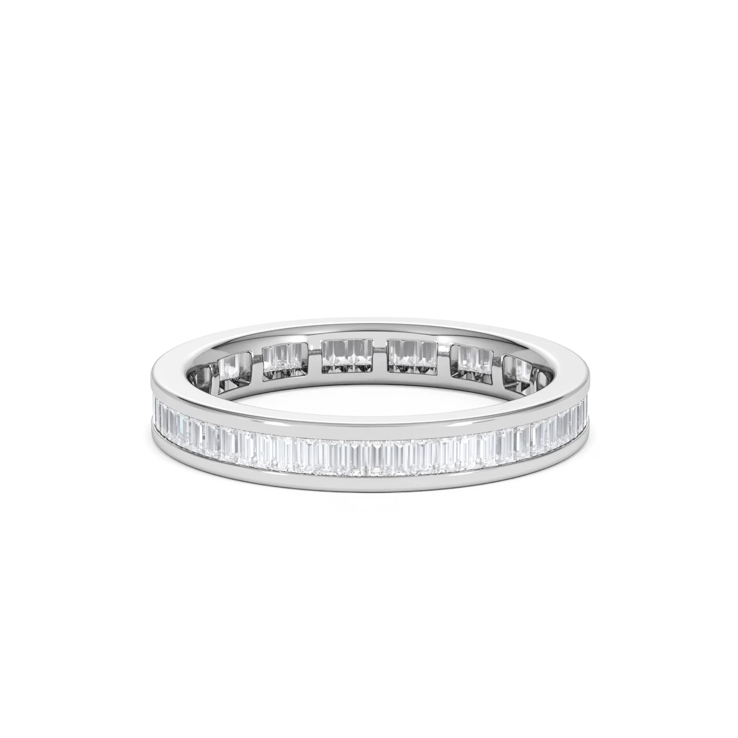 Mens 1ct H/Si Diamond Platinum Full Band Ring - Image 50