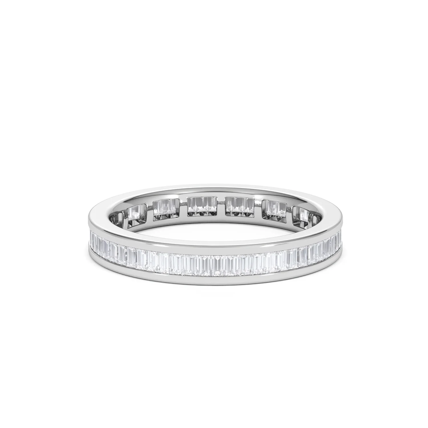Mens 1ct H/Si Diamond Platinum Full Band Ring - Image 55
