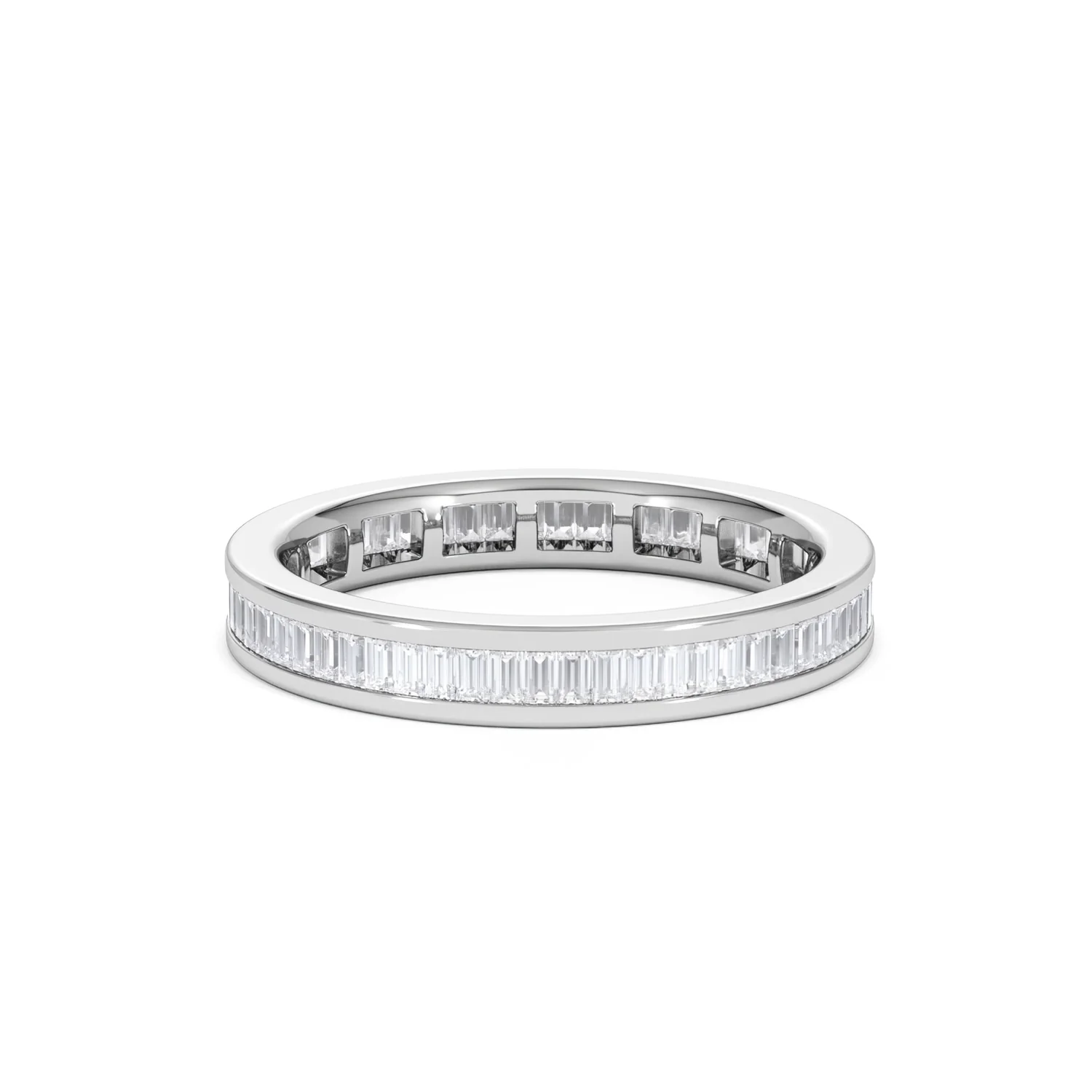 Mens 1ct H/Si Diamond Platinum Full Band Ring - Image 57