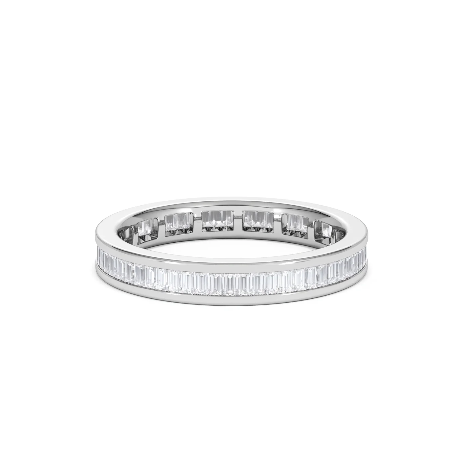 Mens 1ct H/Si Diamond Platinum Full Band Ring - Image 65