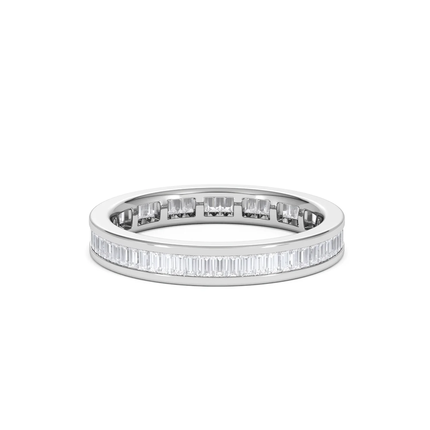 Mens 1ct H/Si Diamond Platinum Full Band Ring - Image 68