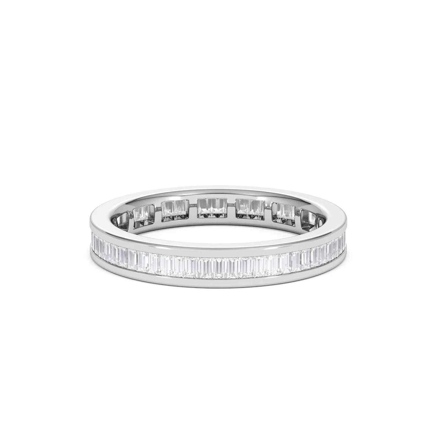 Mens 1ct H/Si Diamond Platinum Full Band Ring - Image 69