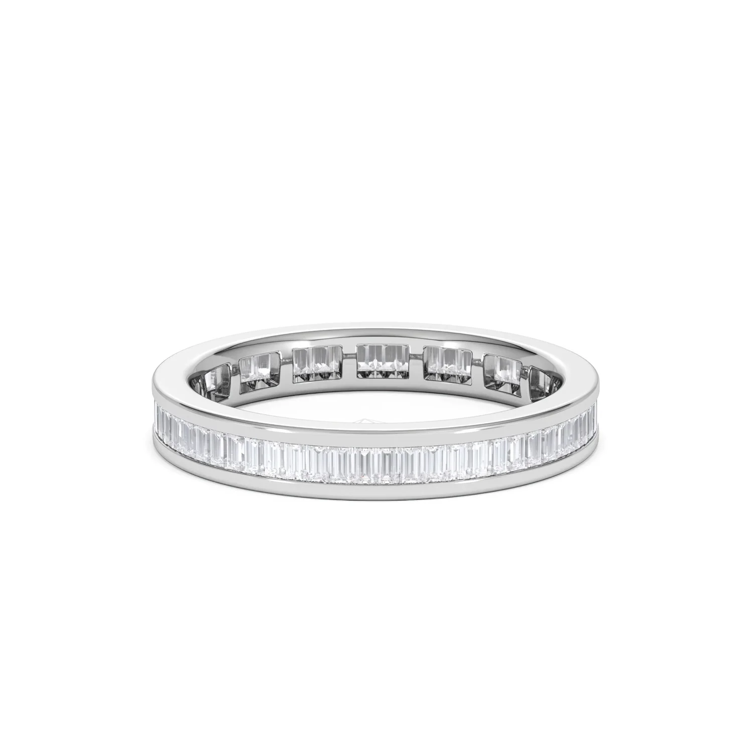 Mens 1ct H/Si Diamond Platinum Full Band Ring - Image 8