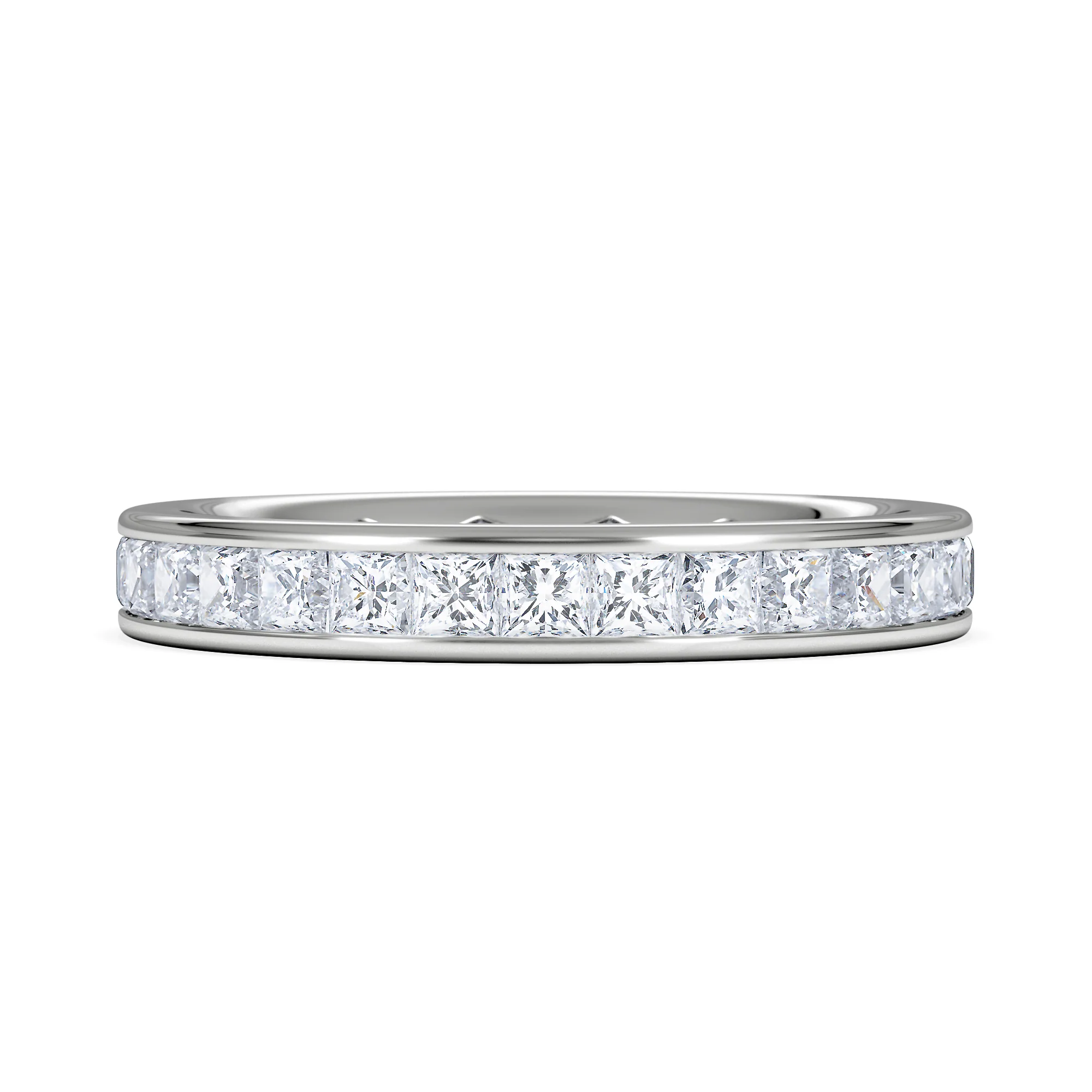 Mens 2ct G/Vs Diamond Platinum Full Band Ring - Image 5