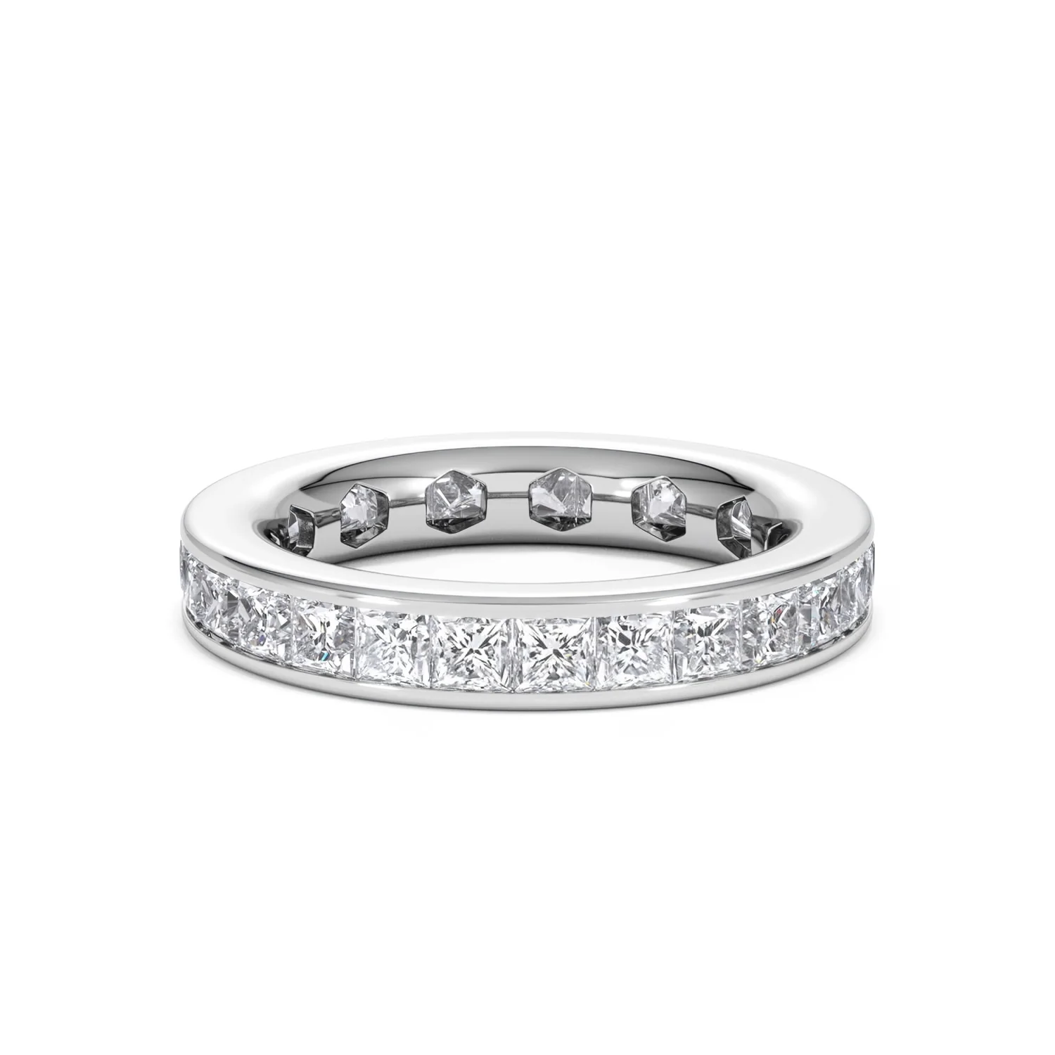 Mens 3ct G/Vs Diamond Platinum Full Band Ring - Image 11