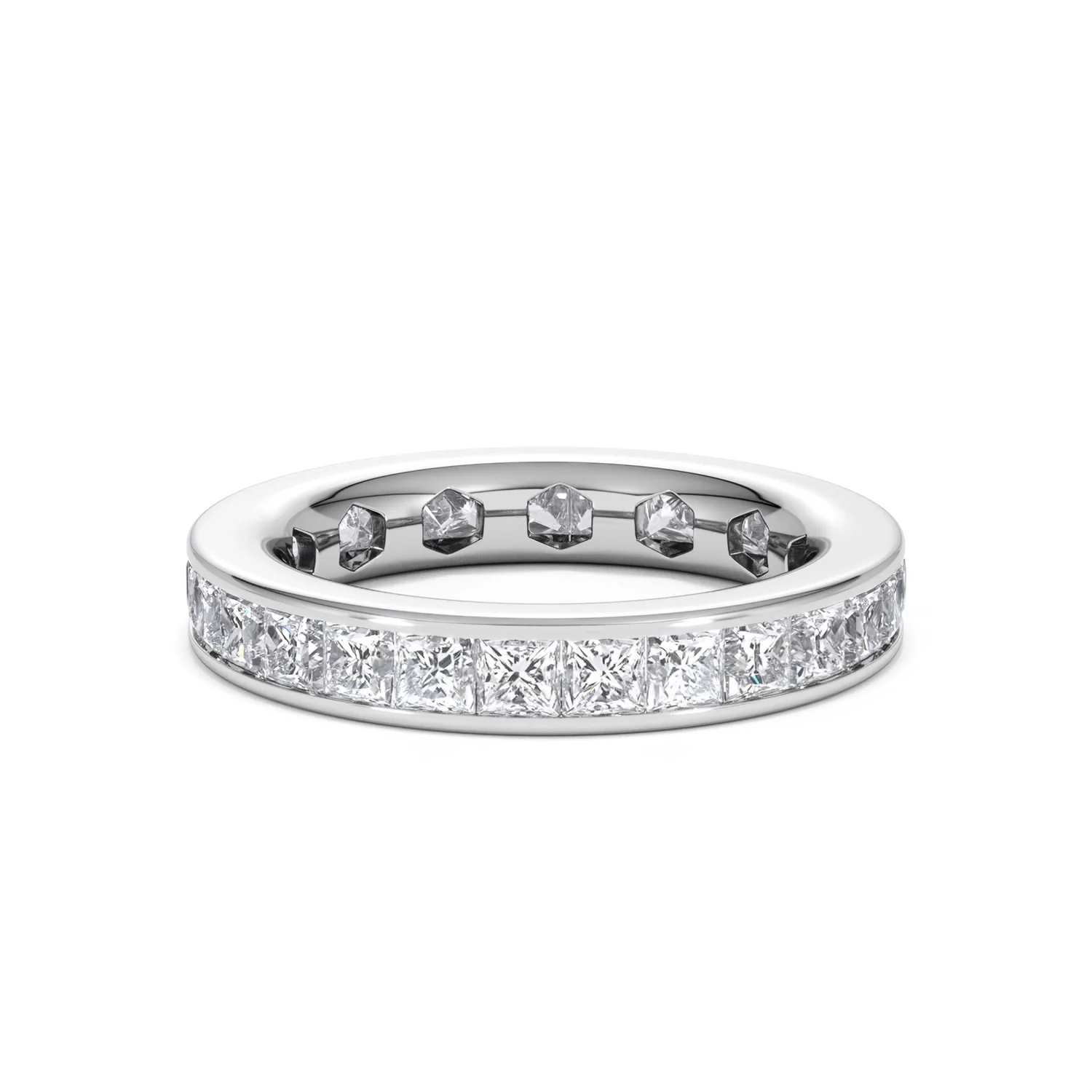 Mens 3ct G/Vs Diamond Platinum Full Band Ring - Image 12