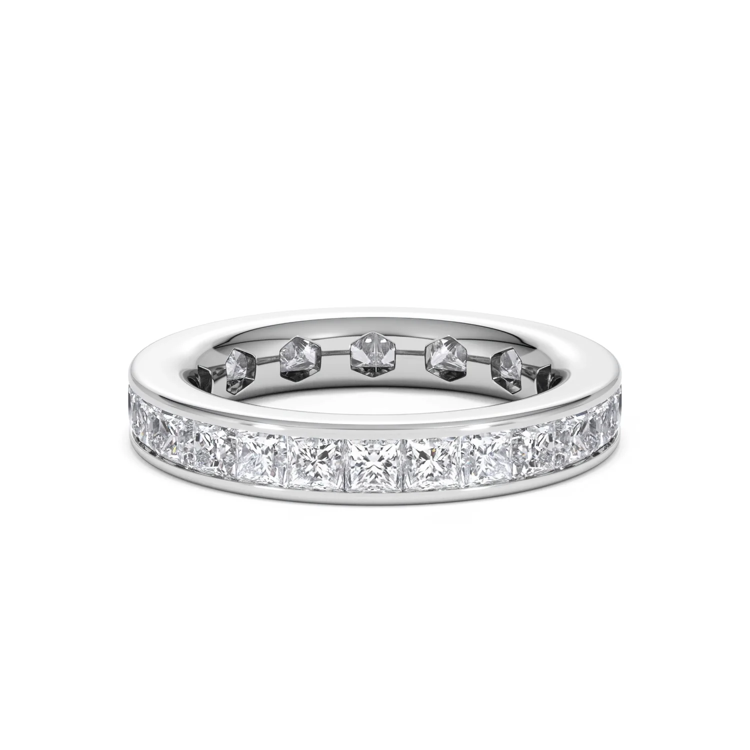 Mens 3ct G/Vs Diamond Platinum Full Band Ring - Image 13