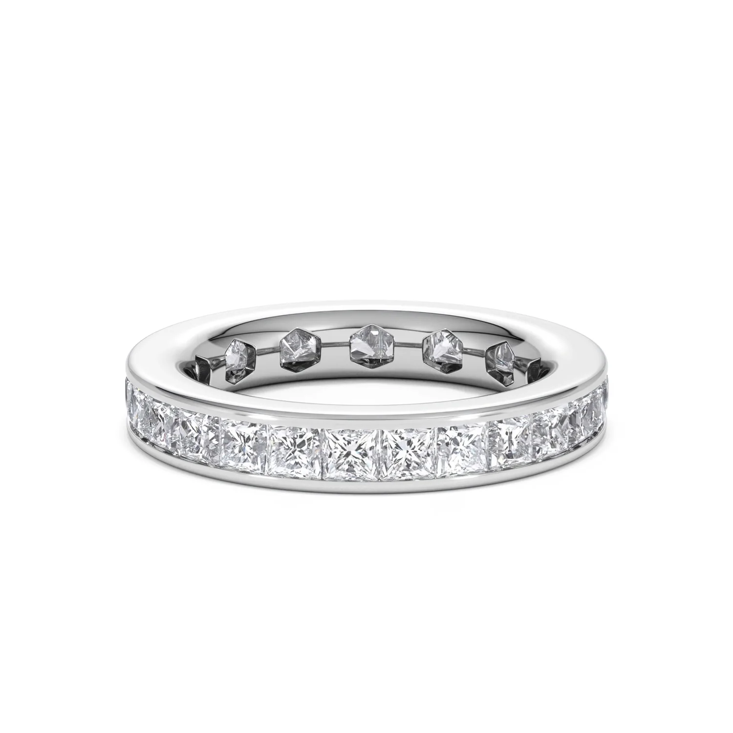 Mens 3ct G/Vs Diamond Platinum Full Band Ring - Image 18